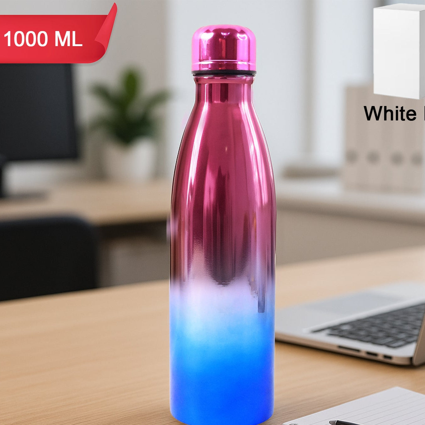 Stainless Steel Water Bottle (Approx 1000ml 1 Pc) - Happy Price - Image 1