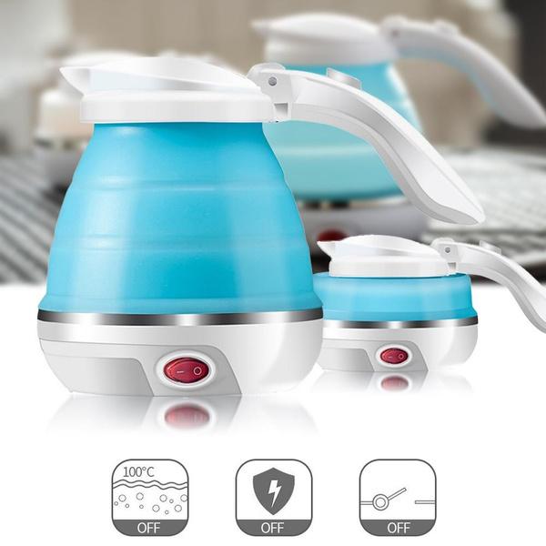 Silicone Foldable Collapsible Electric Water Kettle Camping Boiler - Happy Price - Image 4