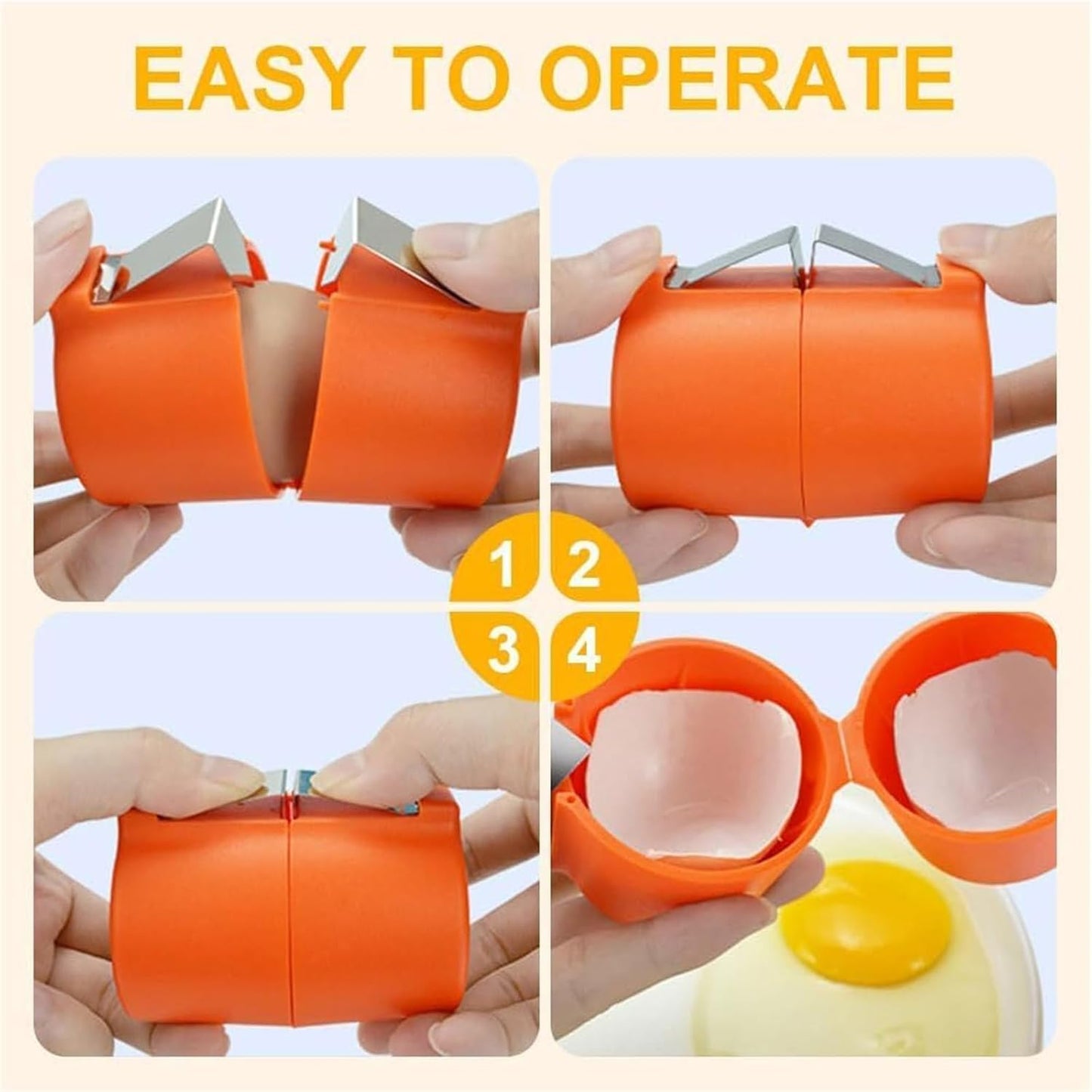 Egg Shell Opener Egg Cracker Tool For Raw Eggs Handheld (1 Pc) - Happy Price - Image 6