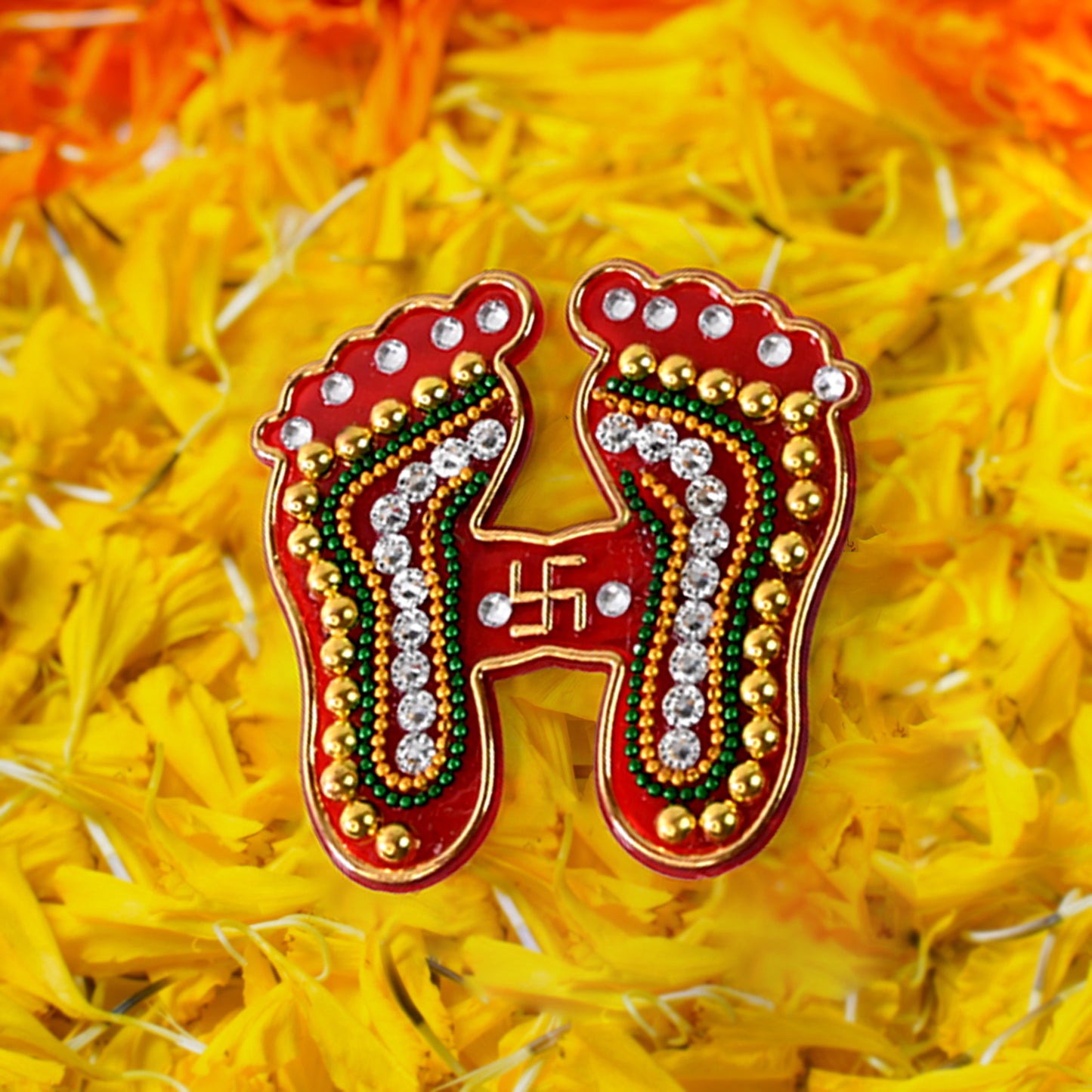 Decorative Laxmi Charan Paduka Sticker Set (Pack Of 2 Pc) - Happy Price - Image 5