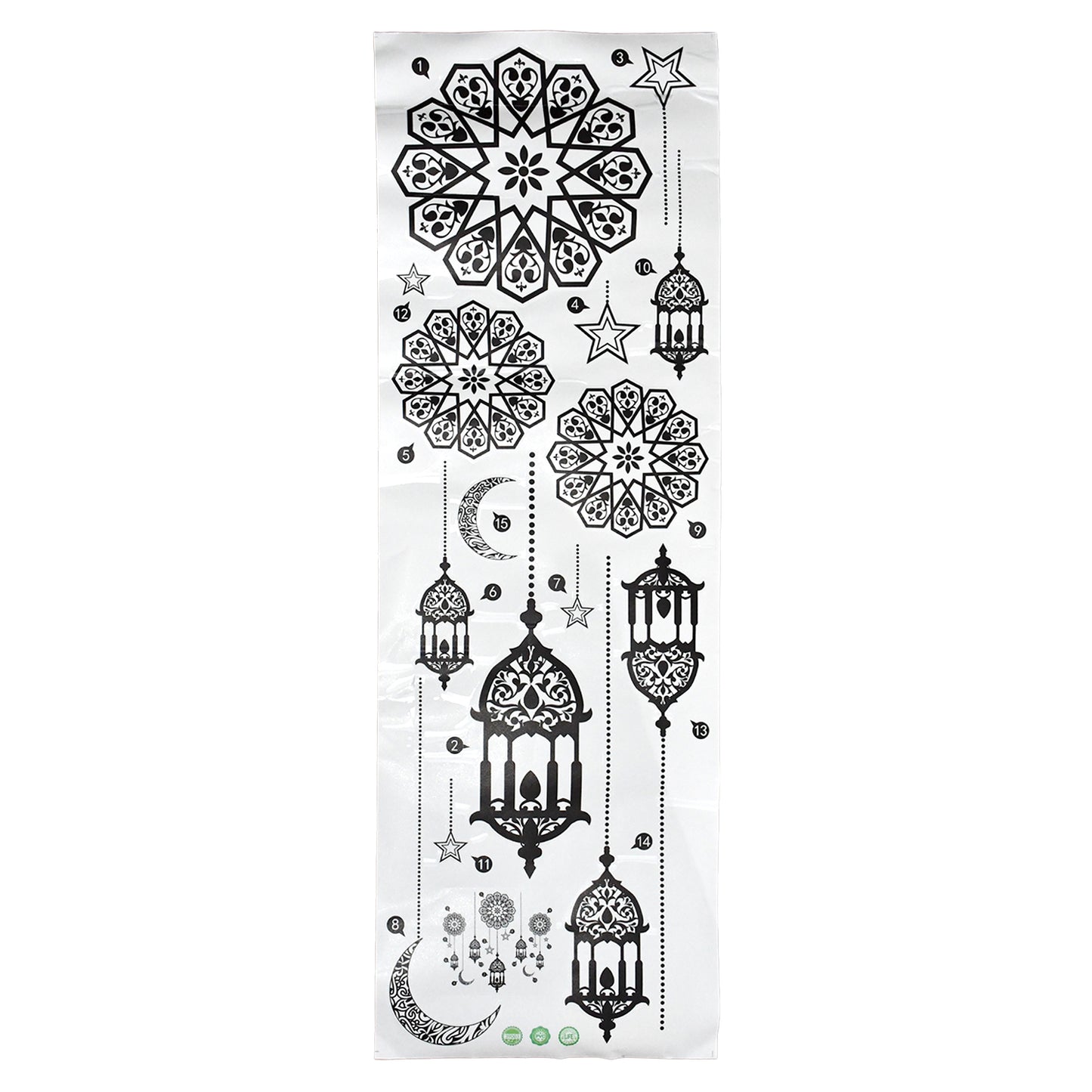 Islamic Lantern & Moon Wall Sticker - 90x30 cm Decorative Decal (1 Pc) - Happy Price - Image 2