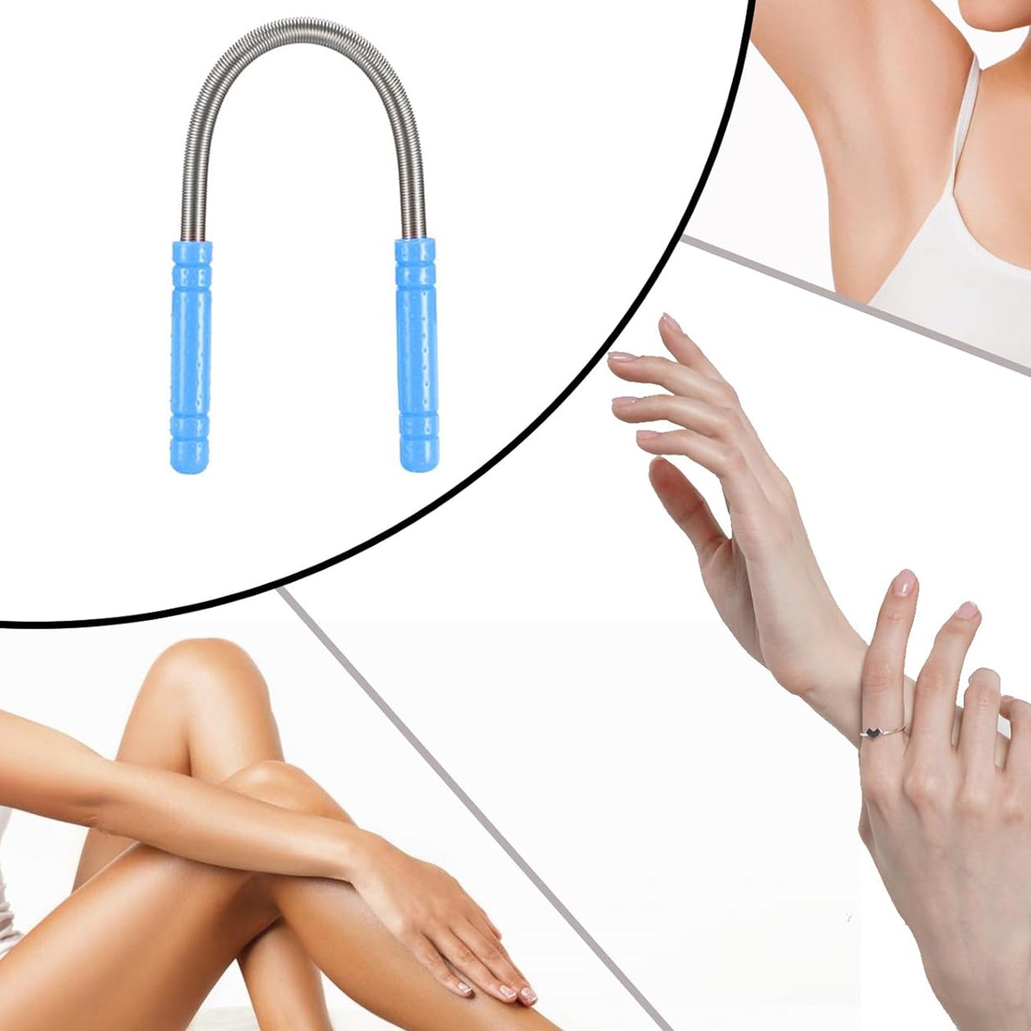 Facial Hair Remover Set Spring Epilator Hair Removal Springs Eyebrow Razors (1 Pc) - Happy Price - Image 4