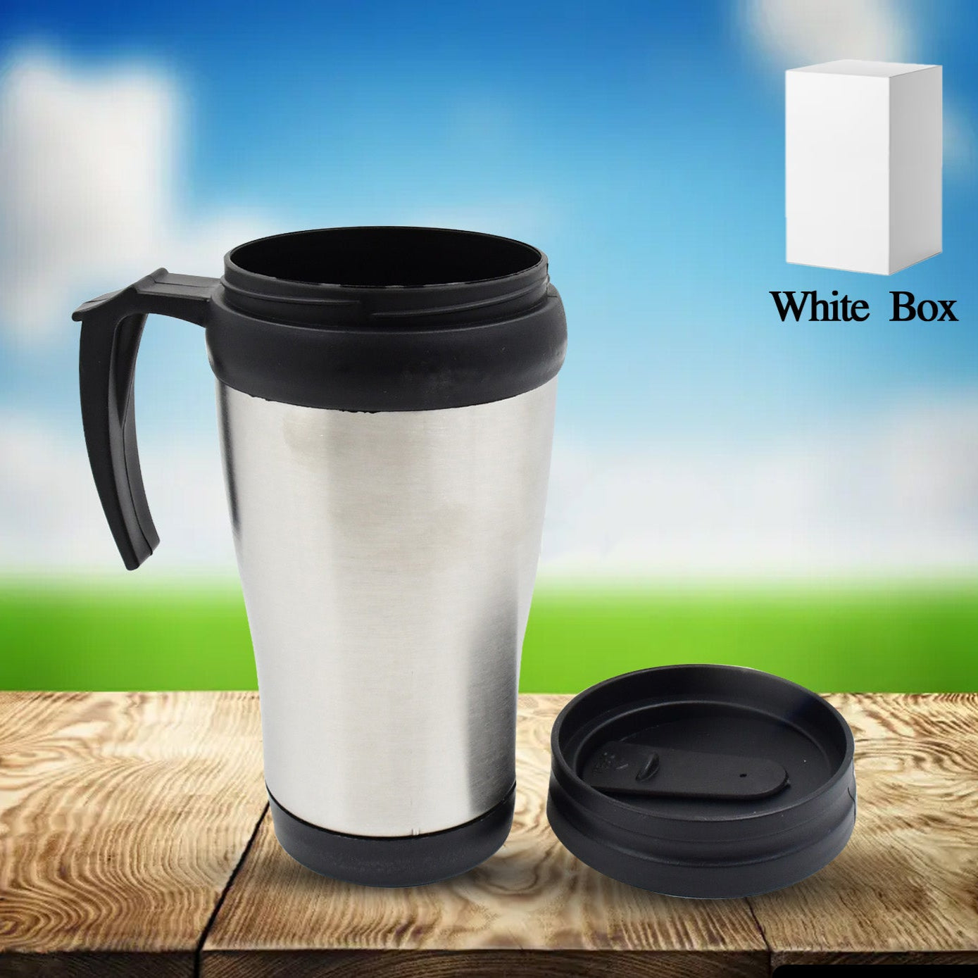 Stainless Steel Vacuum Glass Insulated Glass Coffee Cups (With Lid Handle 1 Pc) - Happy Price - Image 1