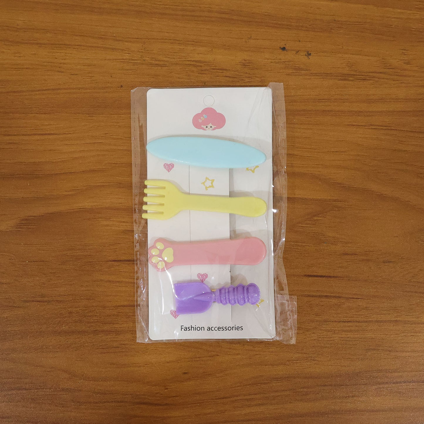 Cute Cartoon Hair Clips Set (4 Pc) - Stylish Girls Hair Accessories - Happy Price - Image 7