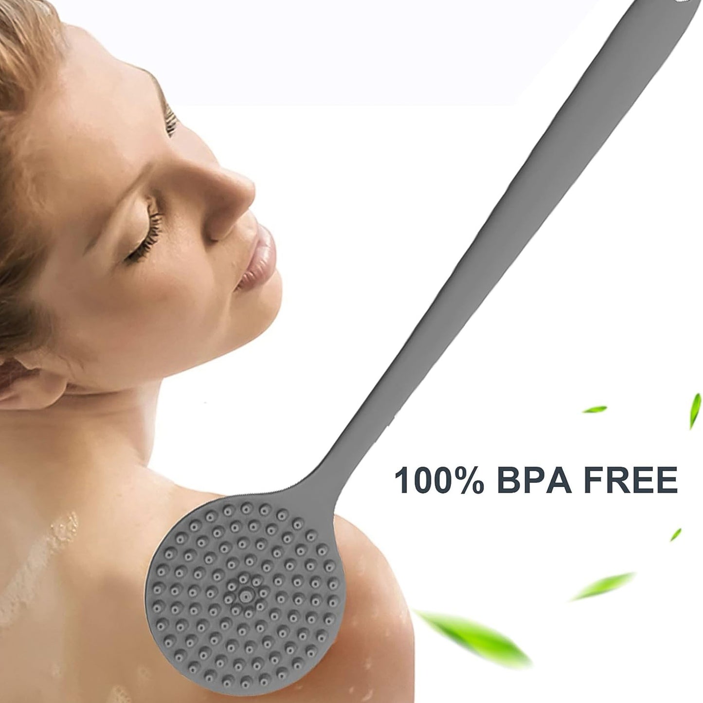 Silicone Back Scrubber Brush With Long Handle (1 Pc) - Happy Price - Image 3