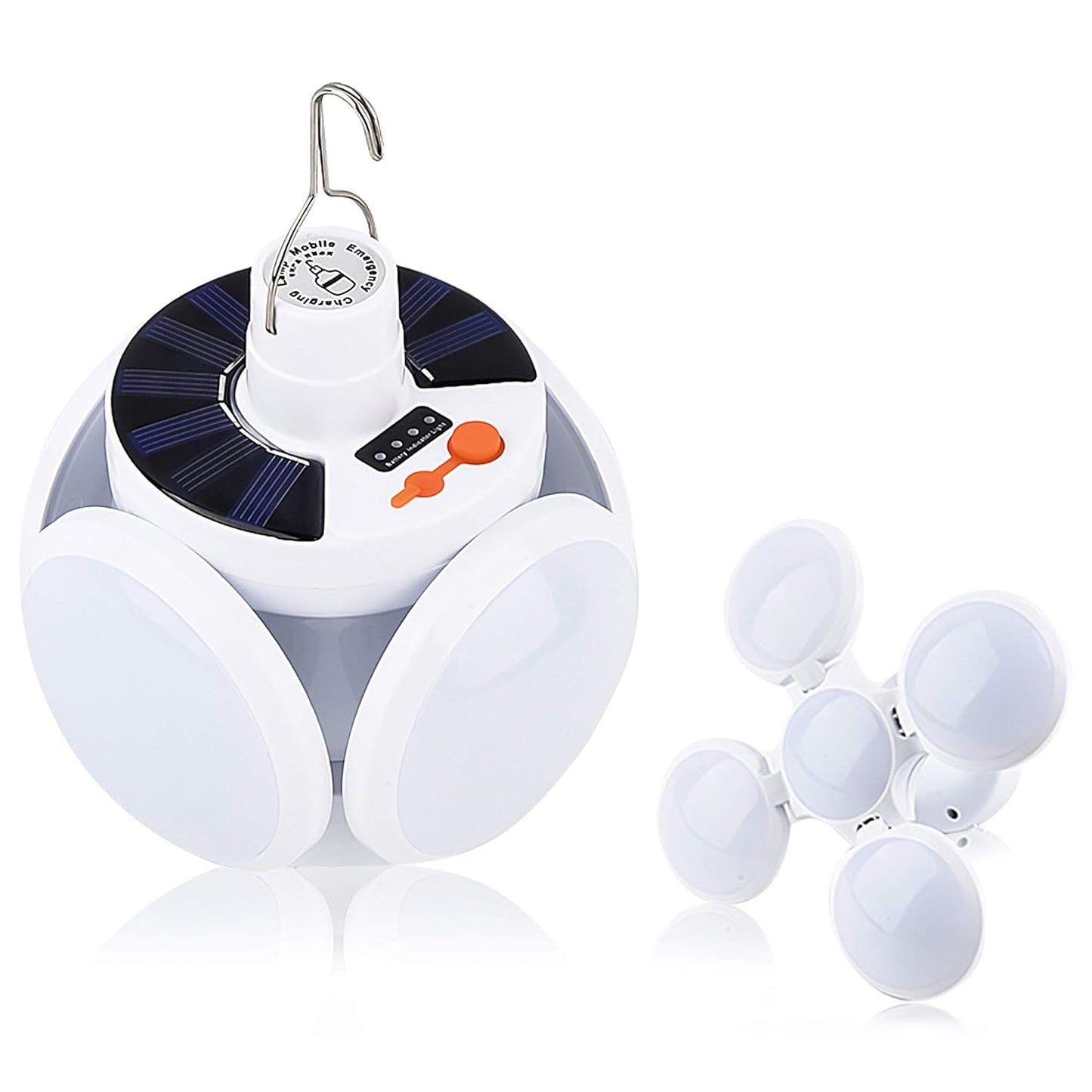 Solar Multi-functional Emergency Led Light Bulb With Usb Charging Led Camping Lamp Camping Lamp Usb Rechargeable 5 Brightness Light Modes Foldable Camping Light Sos Ip65 Waterproof Camping Light Blackout Emergency Equipment Camping Gadgets - Happy Price - Image 4