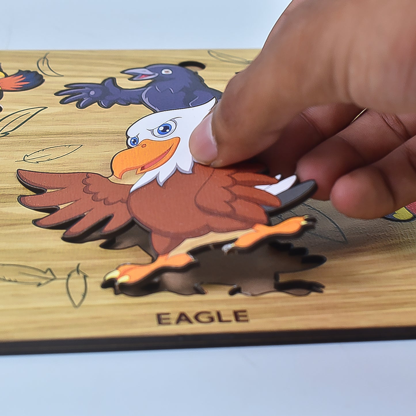 Wooden Bird Puzzle Learning Educational Board (1 Set 2820 Cm) - Happy Price - Image 3