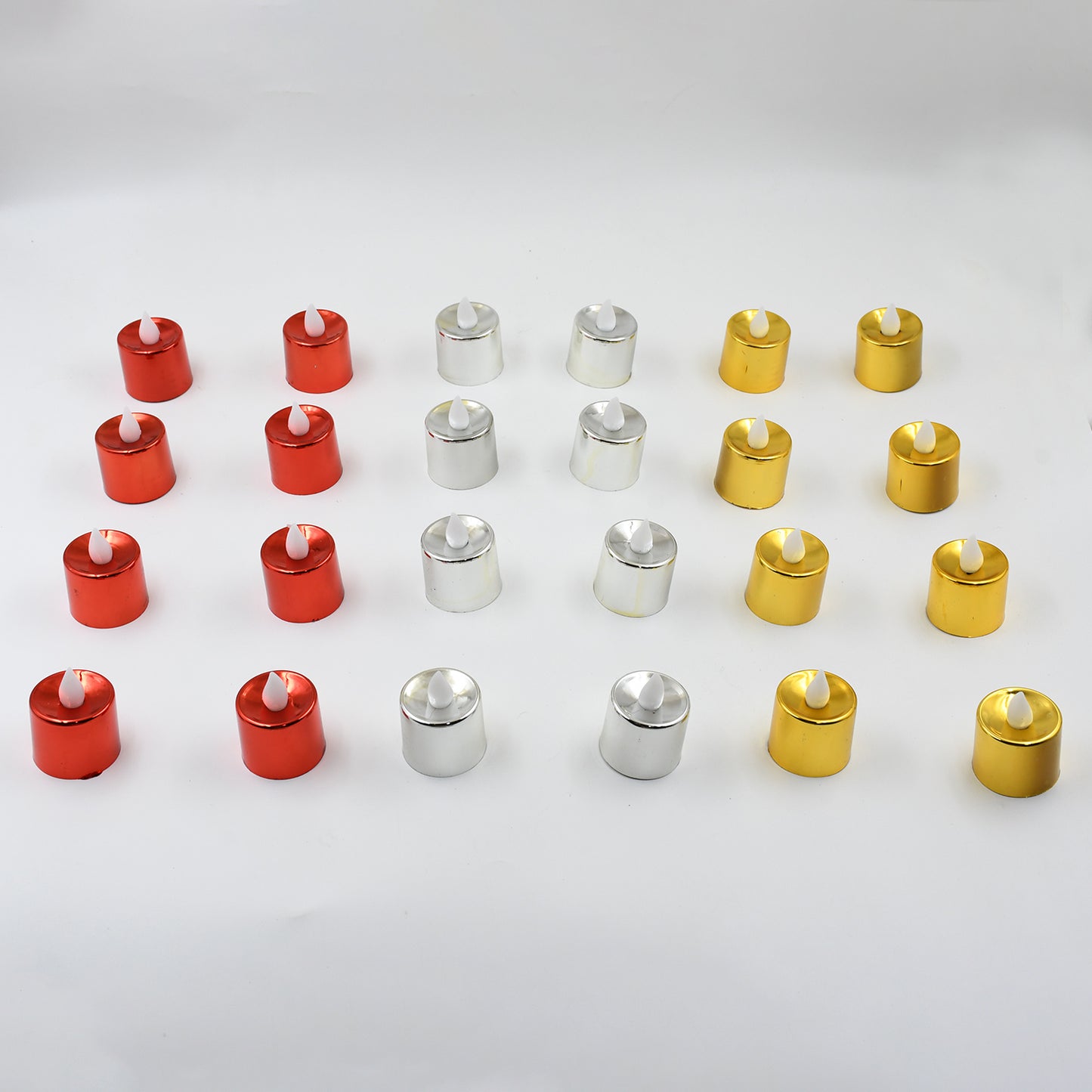 LED Diya Tea Lights - Flameless Plastic Candles (24 Pc Set) - Happy Price - Image 6