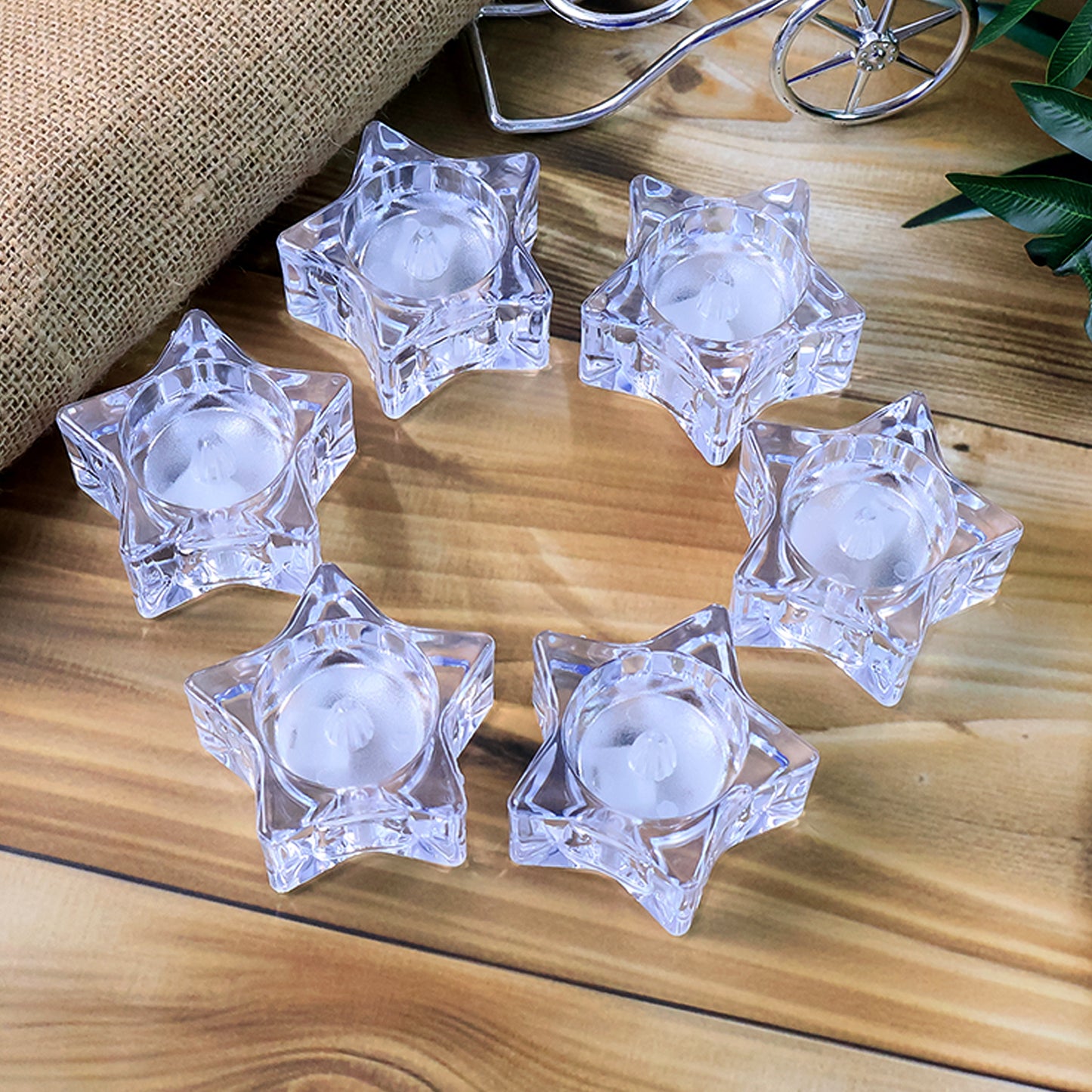 Star-Shaped LED Flameless Candles - Set of 6 - Happy Price - Image 6