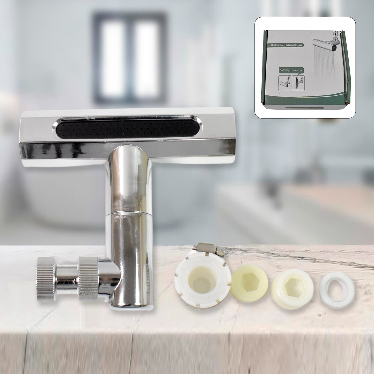 Plastic Multifunctional Universal Shower Head - Adjustable High Pressure Water Saving (1 Pc) - Happy Price - Image 2