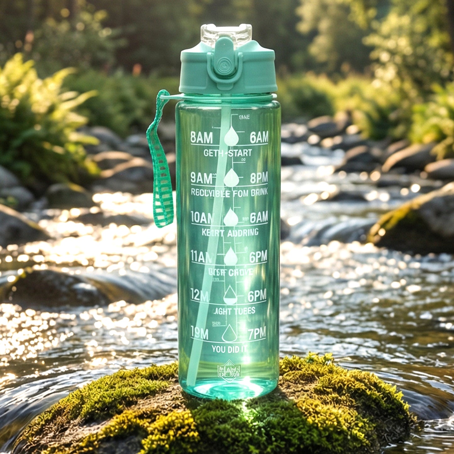 1000 ML Motivational Water Bottle with Time Marker & Flip Lid - Happy Price - Image 3