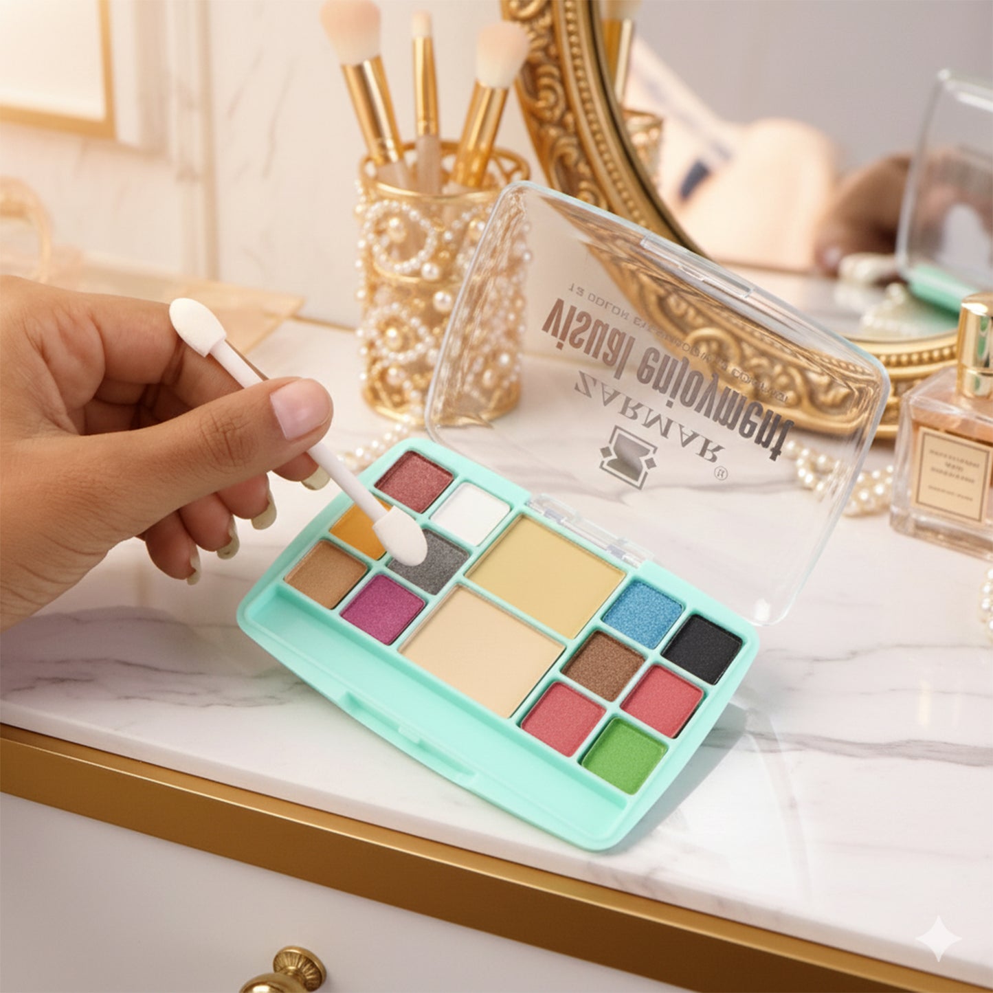 15 Gm Multi-Color Eyeshadow & Compact Makeup Kit - 1 Pc - Happy Price - Image 5