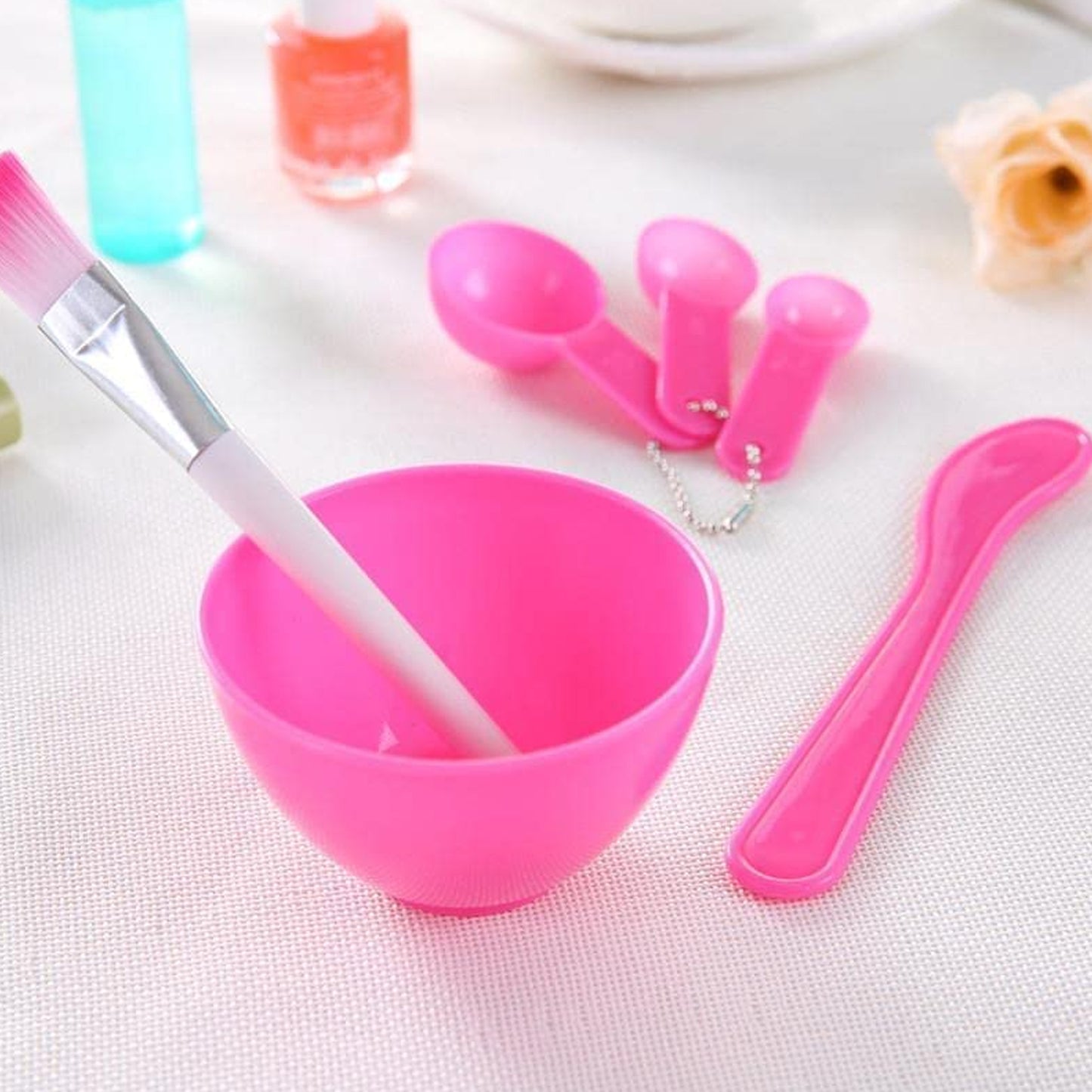 6 Piece DIY Facial Mask Mixing Bowl Set for Home Spa - Happy Price - Image 4