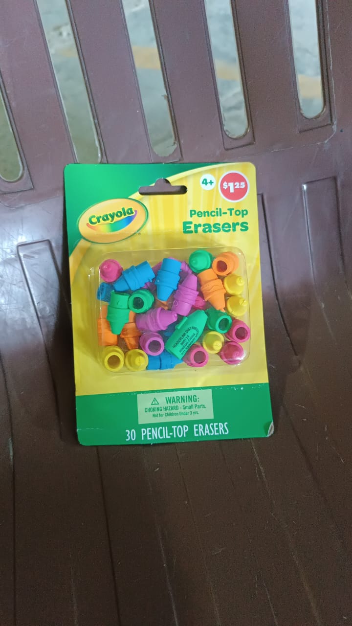 Pencil Top Eraser Rubber Erasers (1 Pc Mix Color) - Happy Price - Image 6