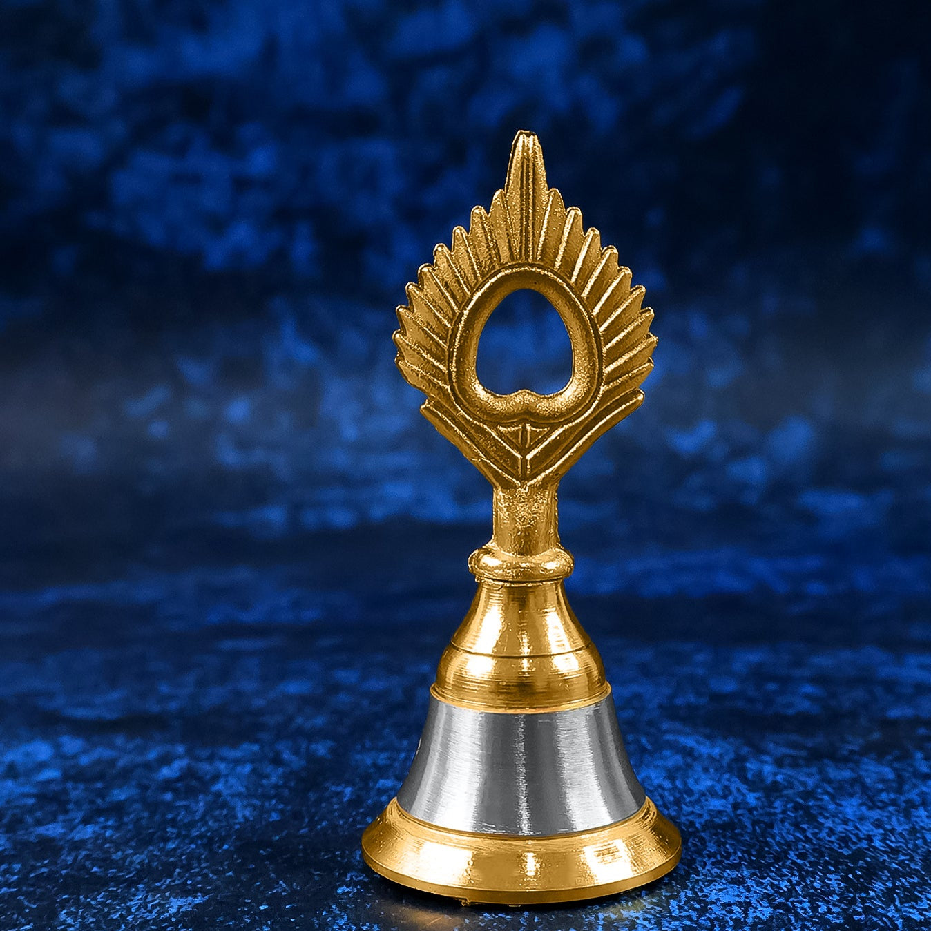 Brass & Steel Pooja Bell for Home Mandir - Melodious Sound - Happy Price - Image 1