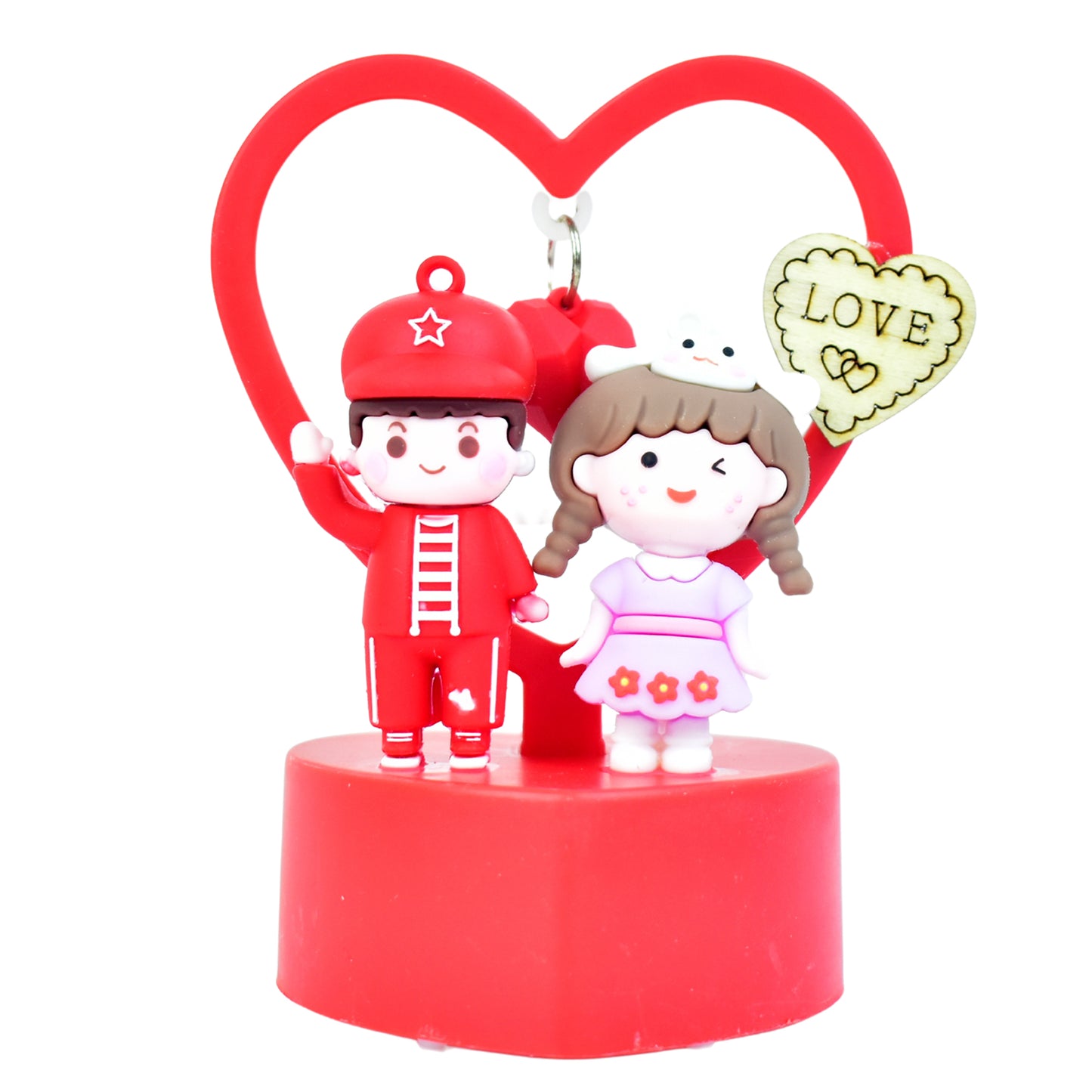 Romantic Couple Heart Frame Showpiece - 1 Pc - Happy Price - Image 2