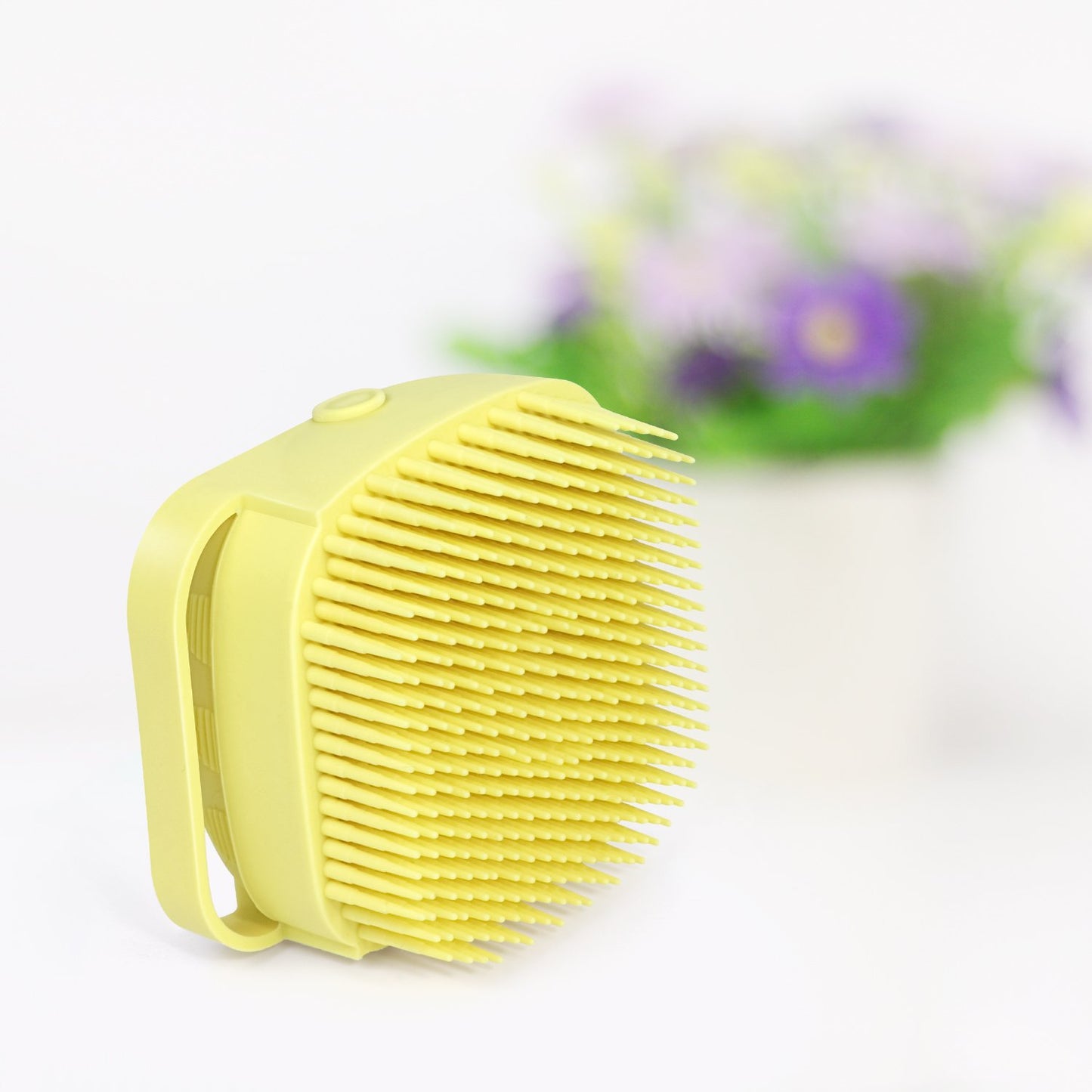 Silicone Massage Bath Body Brush Soft Bristle With Shampoo Dispenser - Happy Price - Image 2
