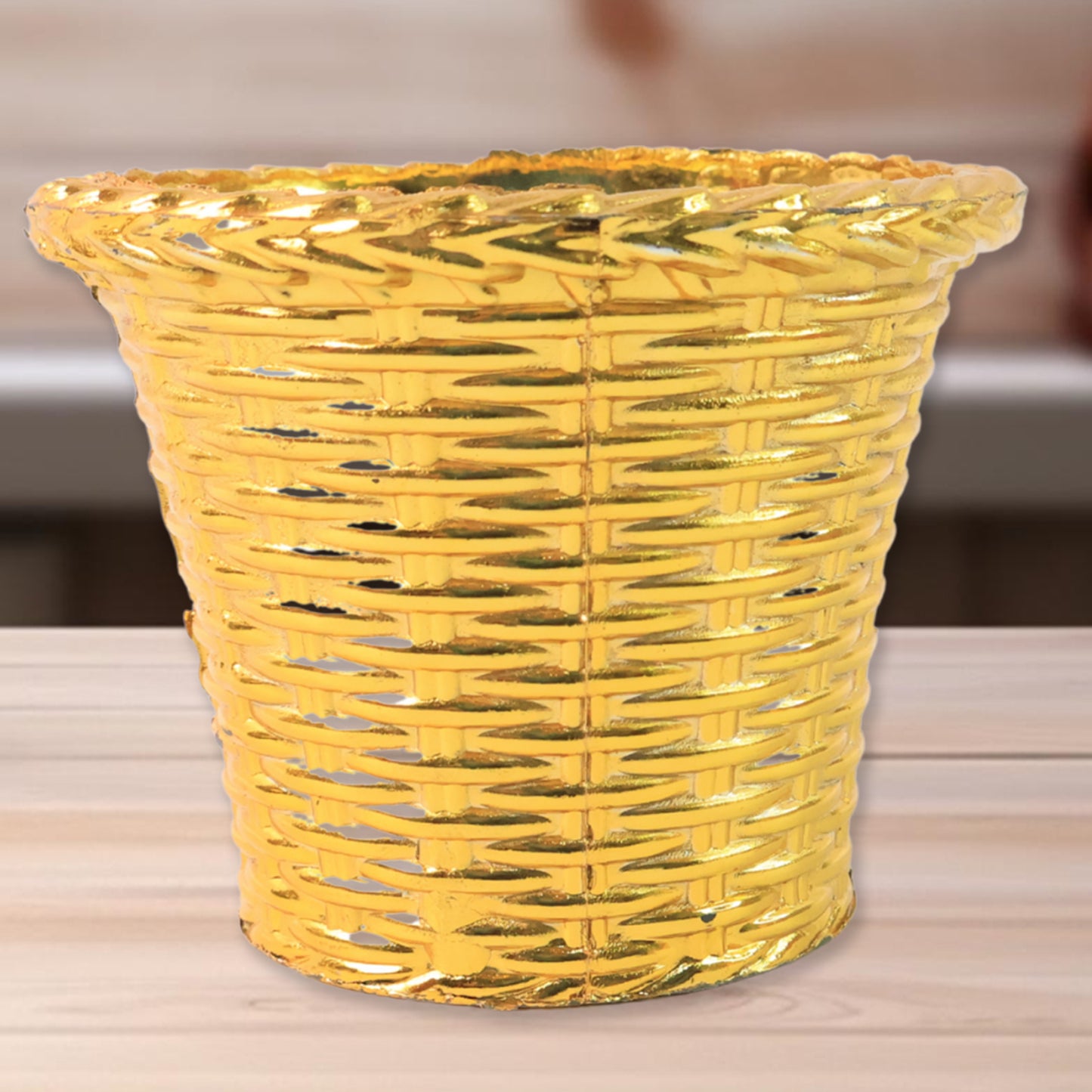 Plastic Flower Valencia (Pot) Home And Outdoor (4 Pc) - Happy Price - Image 3