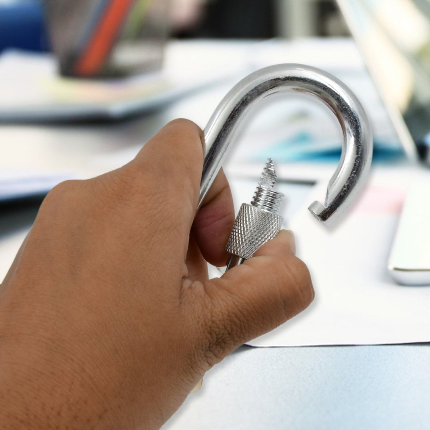 Snap Hook With Screw-stainless Steel Snap Hook Clip Heavy Duty Carabiner Clip (10100 Mm 1 Pc) - Happy Price - Image 3