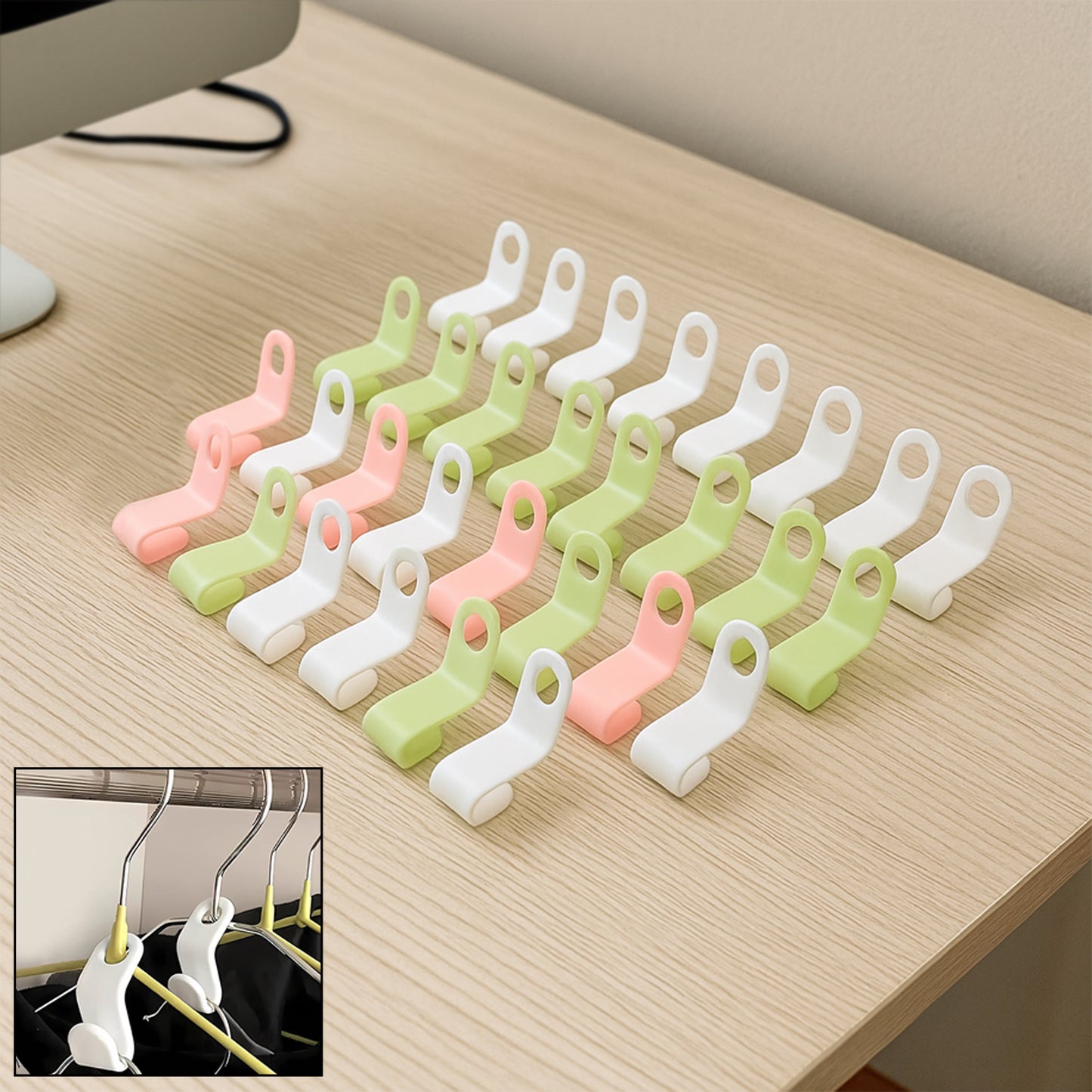 Multi-color Hanger Connector Hooks (30 Pc) - Happy Price - Image 2