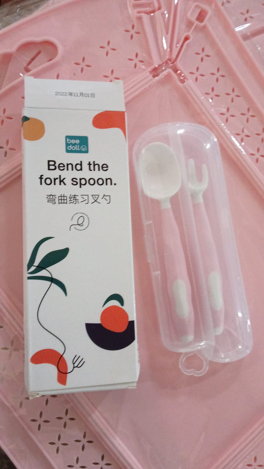 Silicone Bendable Kids Feeding Spoons And Forks Toddler Utensils With Travel Case Baby Spoon And Fork Set For Self-feeding Learning Bendable Handle For Kid Children Toddlers (2 Pc Set) - Happy Price - Image 7