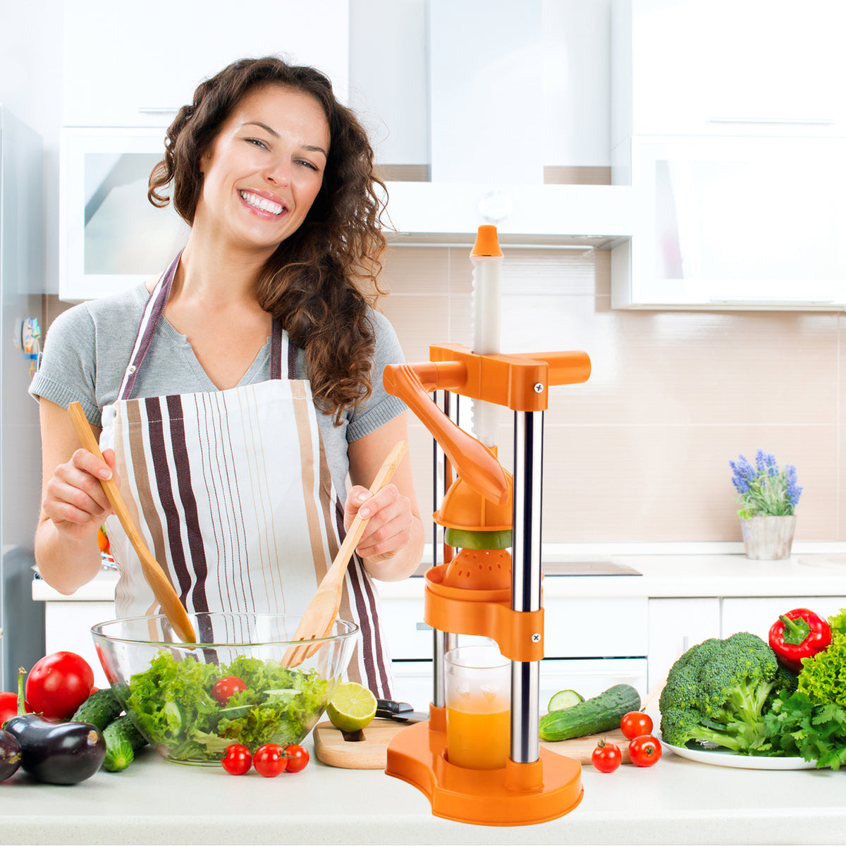 Hand Pressure Juicer Manual Cold Press Juice Machine Instant Make Juice Squeezer Fruits Juicer Juice Maker Orange Juice Extractor For Fruits Vegetables Orange - Happy Price - Image 5