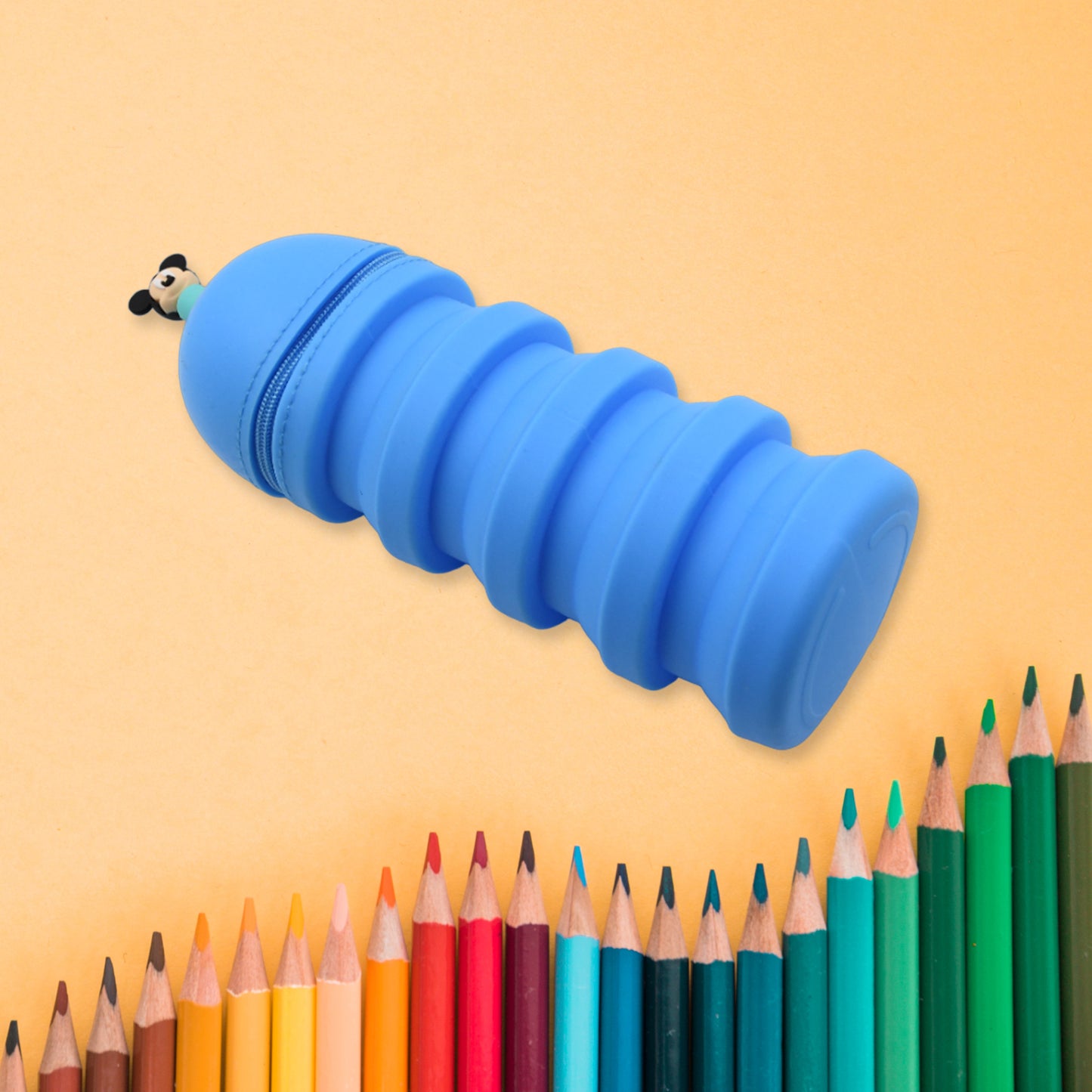 Pencil Case Is Made Of Silicone Telescopic Pen Holder With Zipper Closure And Large Capacity Office Home School School-pink Boys For Girls Secondary School Clear Pencil Case - Happy Price - Image 2