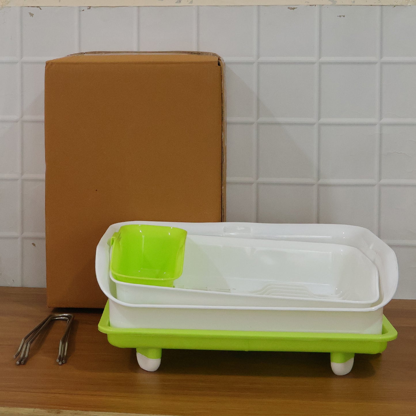 2 Tier Kitchen Dish Rack with Drain Tray & Utensil Holder - 1 Set - Great Price - Image 5