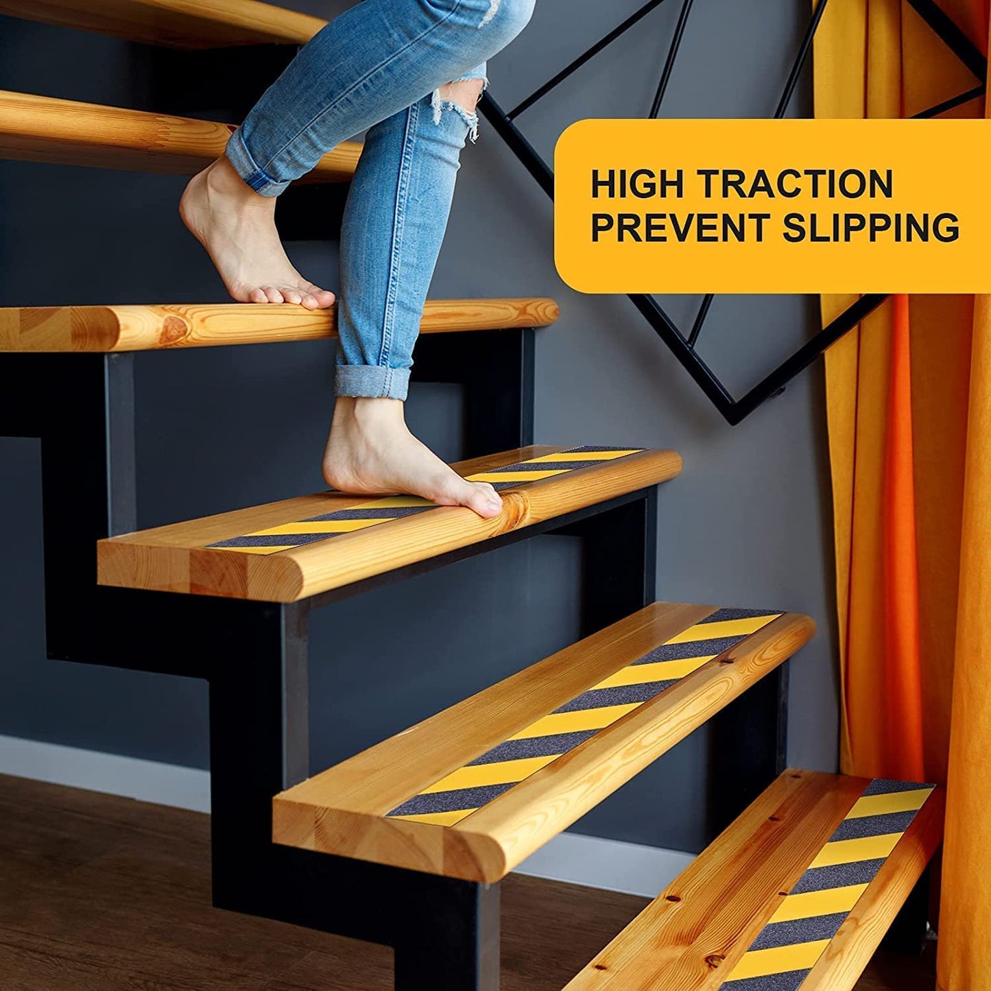 Anti-Slip Safety Tape 110x25mm - 1 Pc High Grip Non-Skid Adhesive for Stairs & Floors - Great Price - Image 3