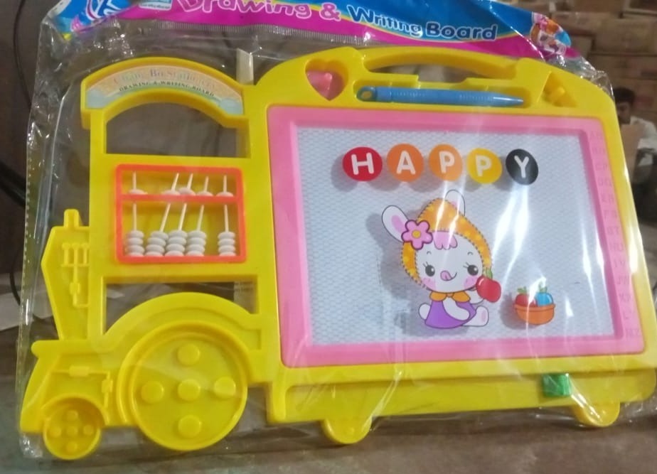 Bus Shape Drawing Writing Slate Board For Kids (1 Pc 32 21 Cm) - Happy Price - Image 7