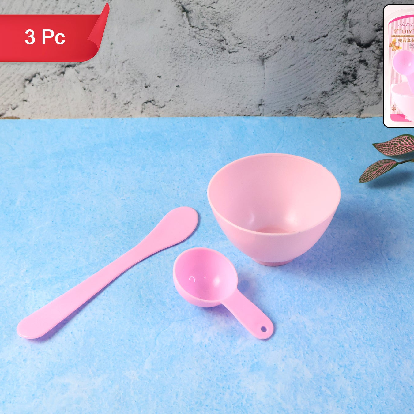 3-Piece Facial Mask Mixing Bowl Set with Spatula & Spoon - Happy Price - Image 1