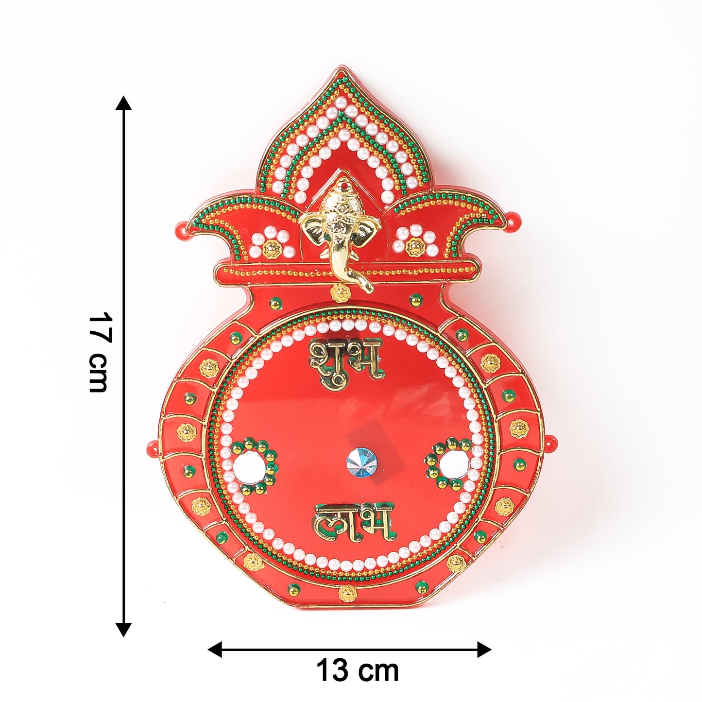 Decorative Kalash Wall Hanging With Shubh Labh (1 Pc) - Happy Price - Image 3