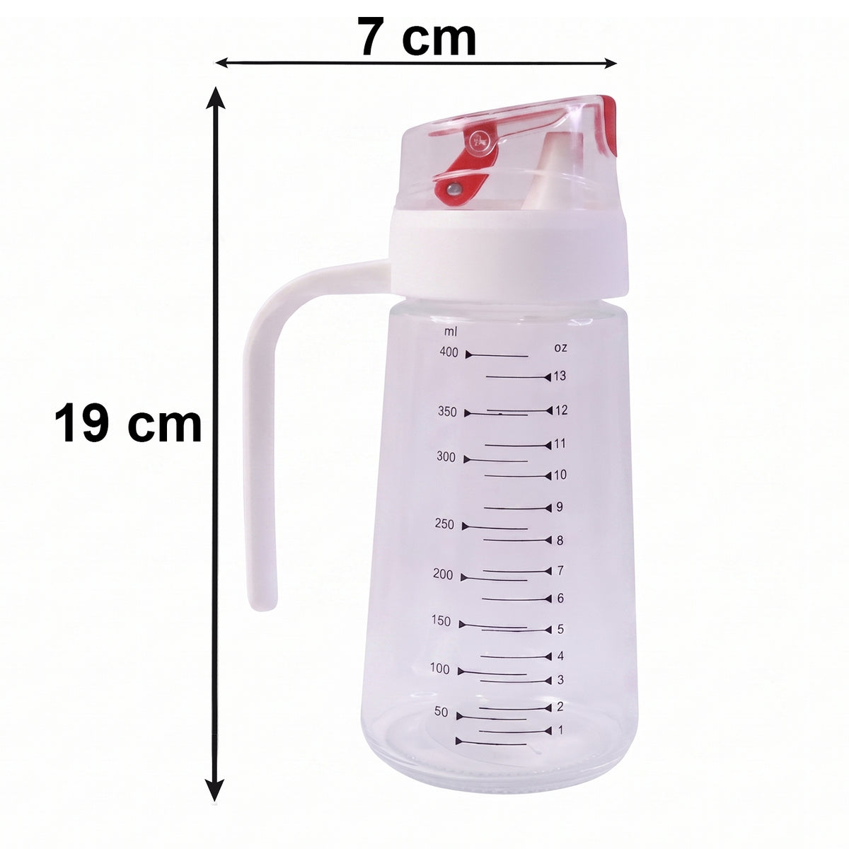 500ml Glass Oil Dispenser with Auto-Flip Cap & Side Handle - 1 Pc - Happy Price - Image 5