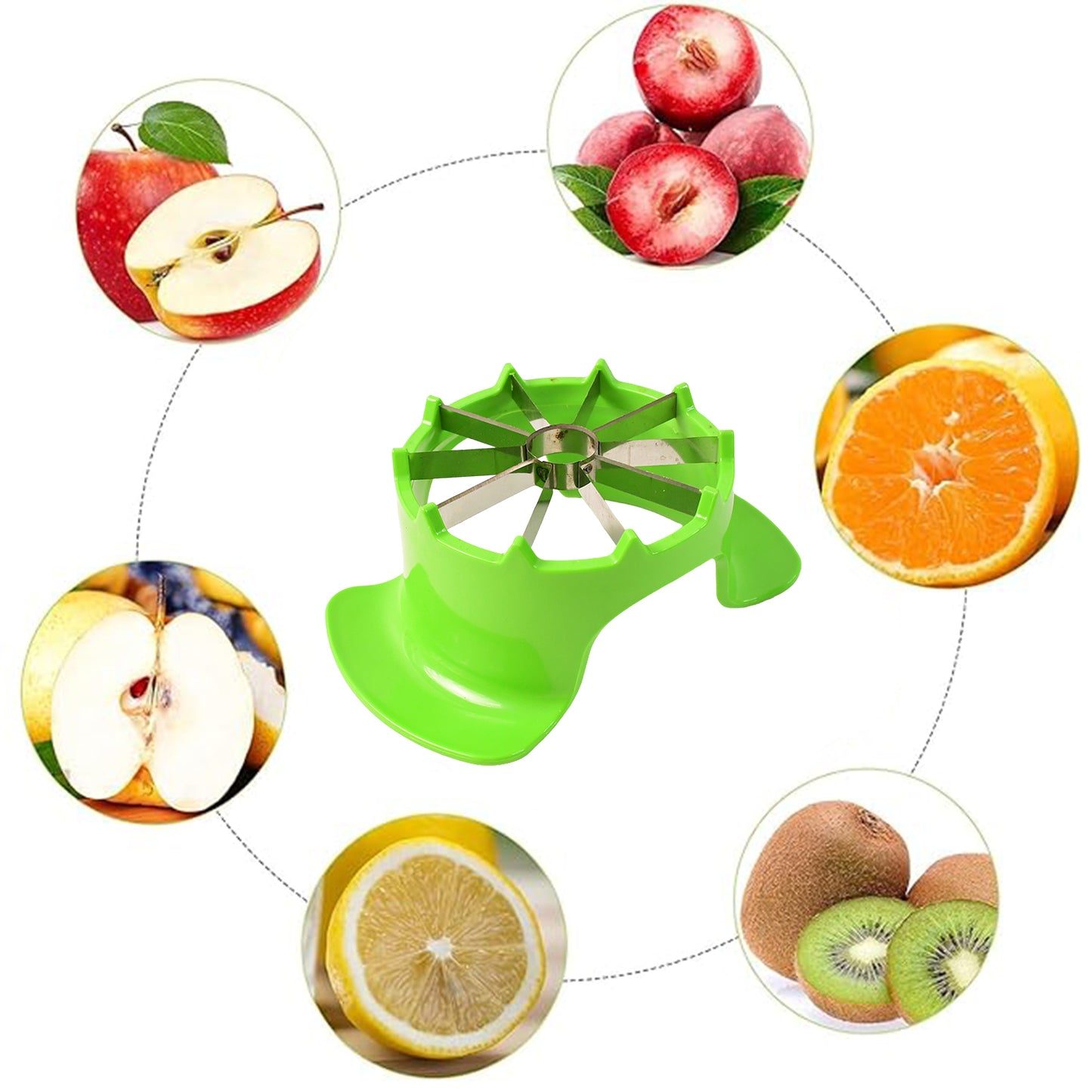 Apex Apple Cutter With Container Unbreakable Abs Body Stainless Steel Blades - Happy Price - Image 3
