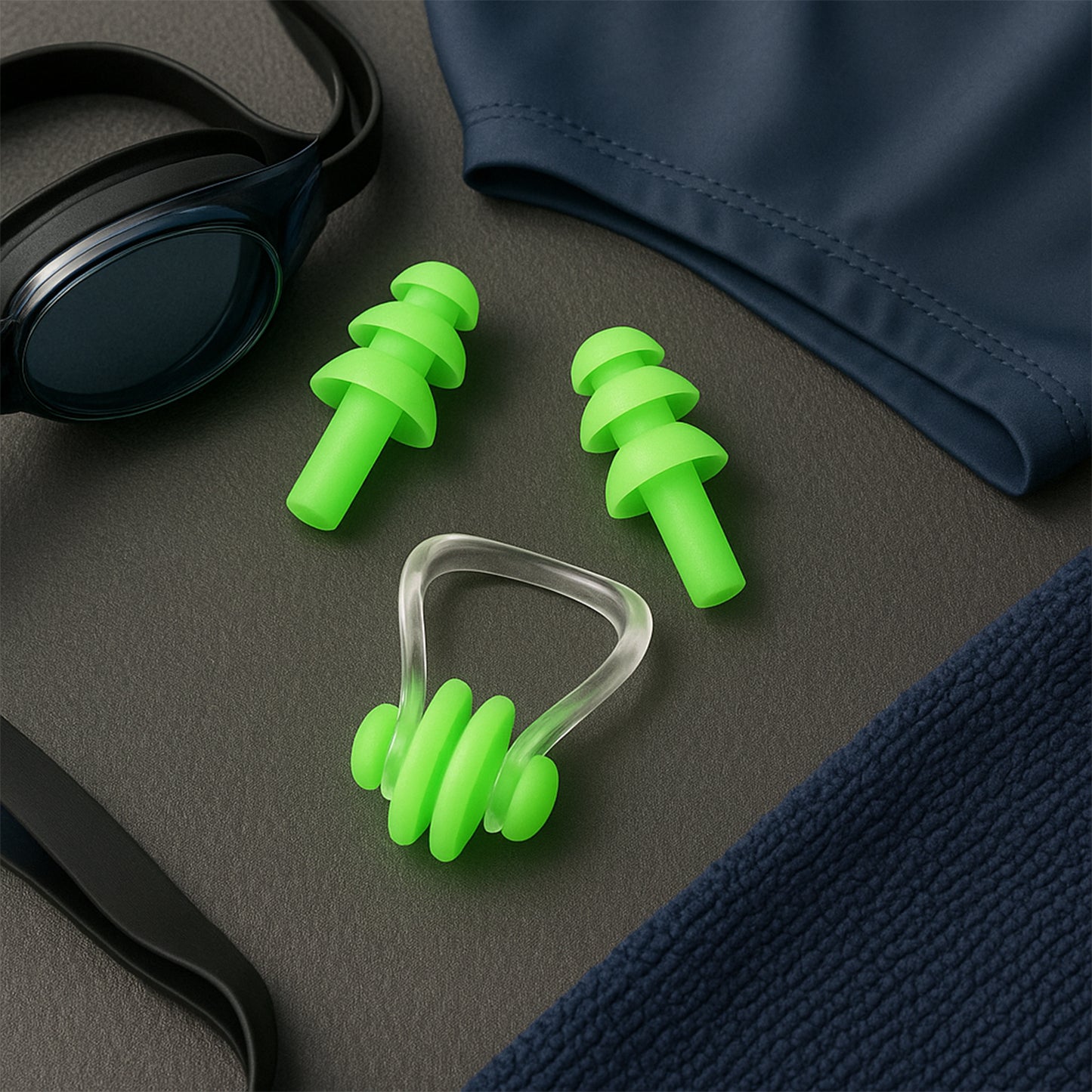 Swimming Earplugs And Nose Clip Set (3 Pc) - Happy Price - Image 5