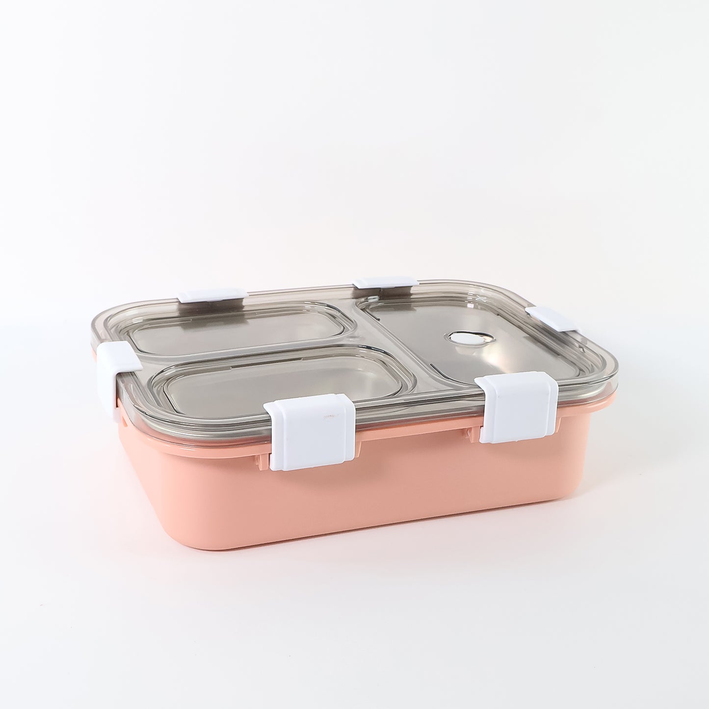 3 Compartment Stainless Steel Lunch Box - 1 Pc - Happy Price - Image 2