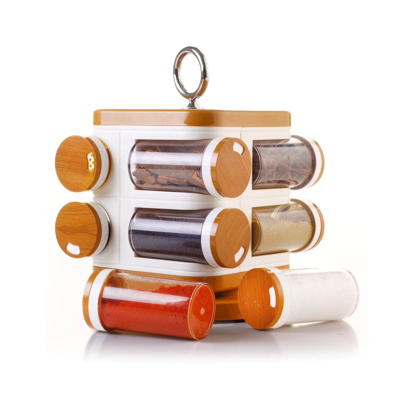 Ganesh Storewell Plastic Spice Rack - Set Of 8 - Happy Price - Image 7