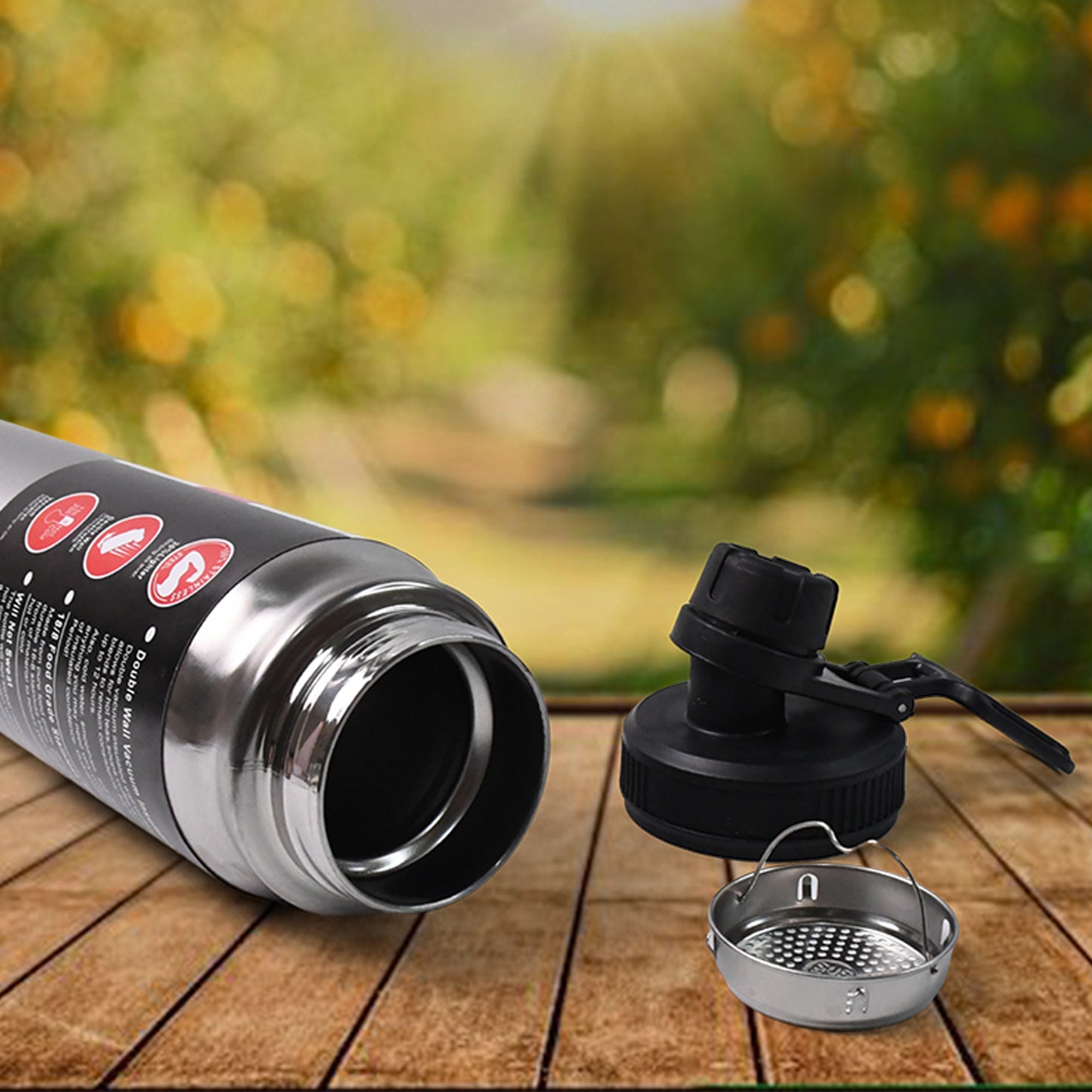 Stainless Steel Double Wall Vacuum-insulated Drink Water Bottle (800 Ml) - Happy Price - Image 2