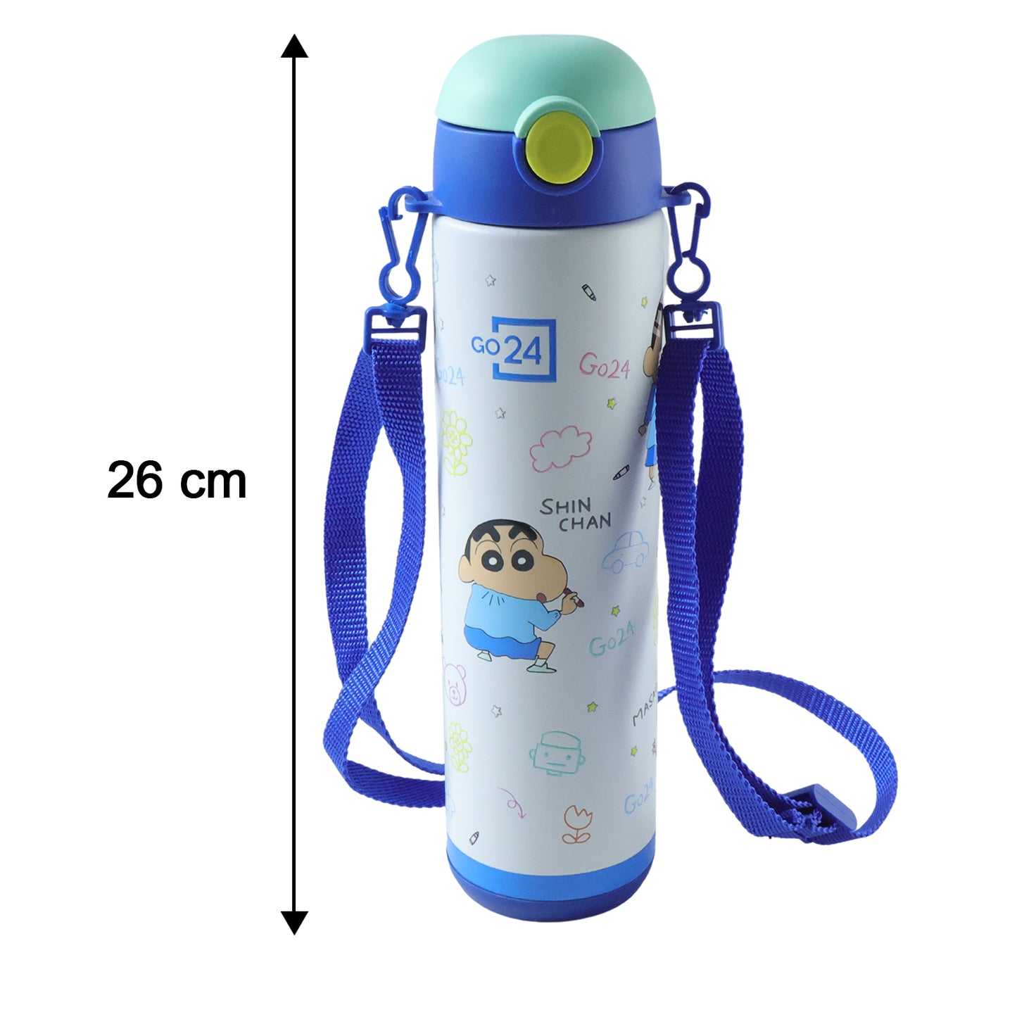 Kids Stainless Steel Water Bottle 500 ML - Leakproof Sipper with Strap - Great Price - Image 4