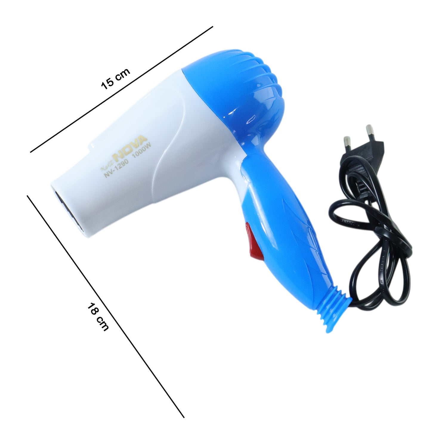 1000W Foldable Hair Dryer - Dual Speed, Compact & Portable for Home/Travel - Great Price - Image 6