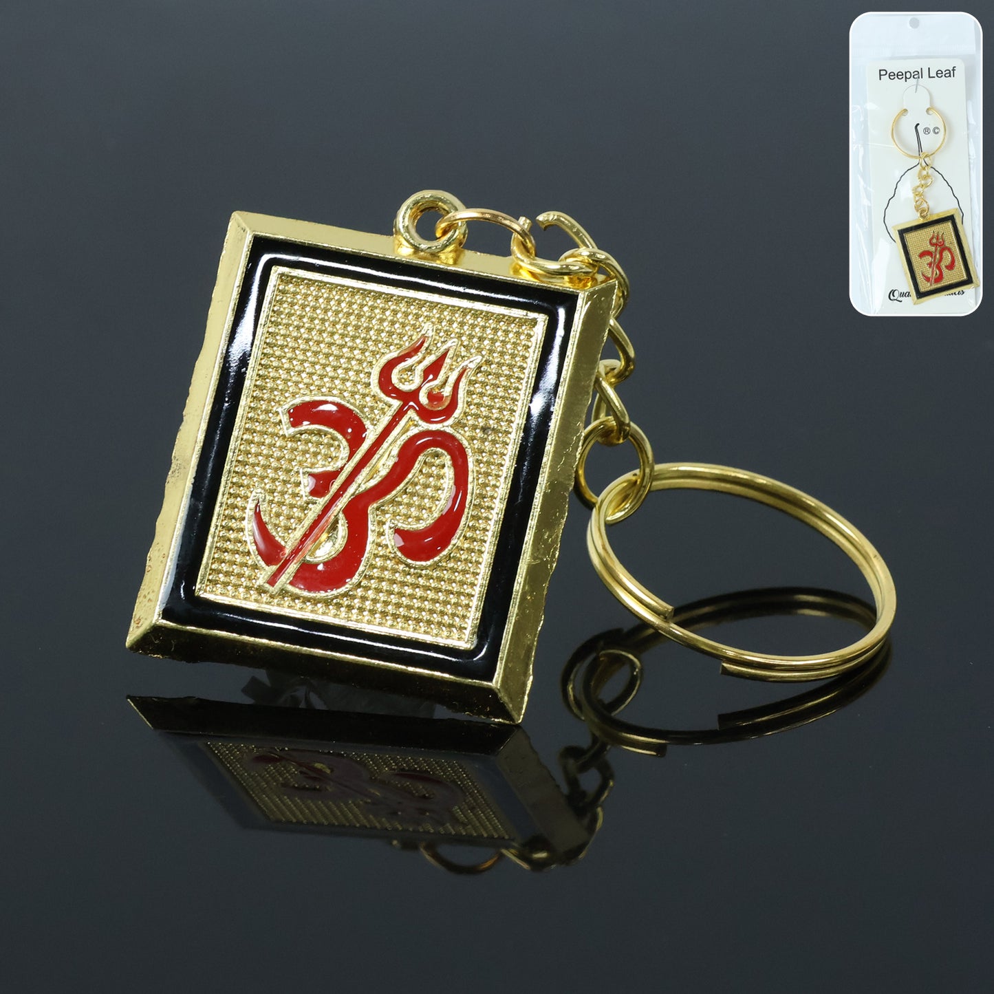 Om Trishul Golden Metal Keychain (1 Pc) - Spiritual Car Keyring - Happy Price - Image 7
