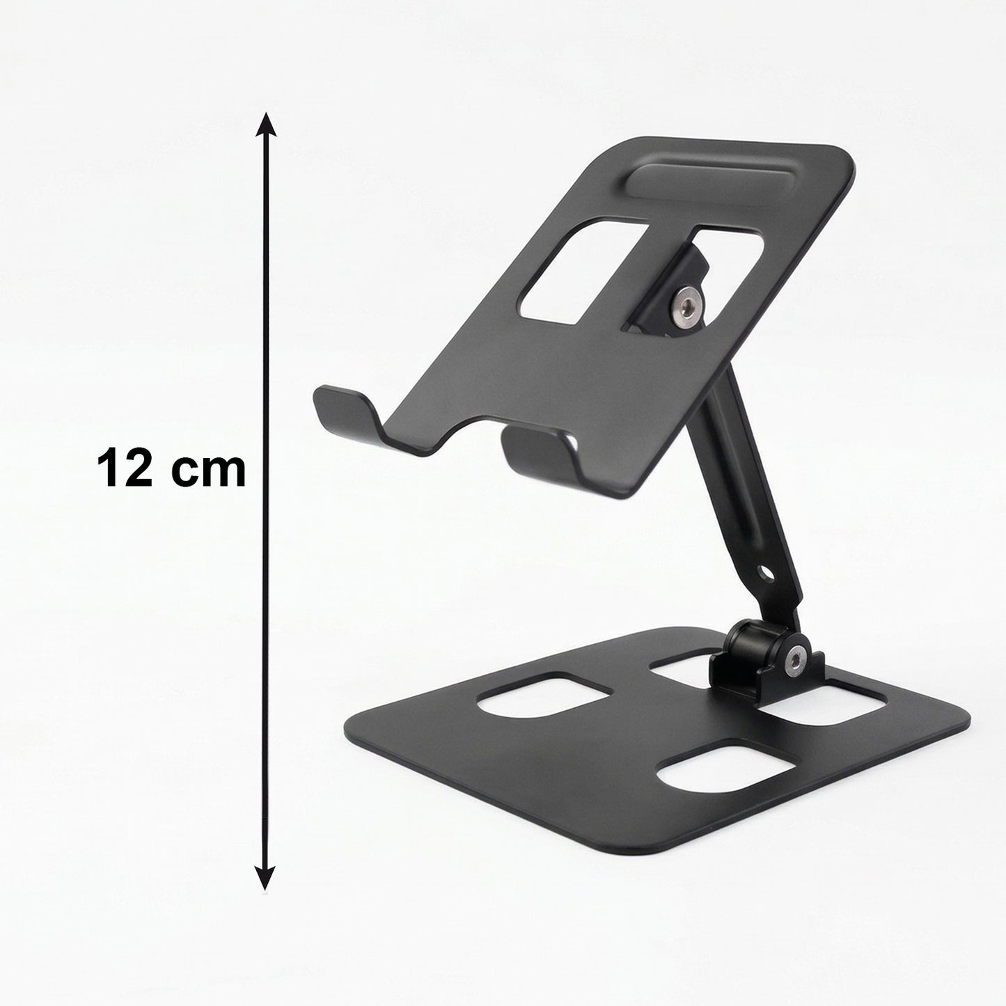 Adjustable Metal Desk Stand for Mobile Phones & Tablets - Foldable, 1 Pc - Great Price - Image 5