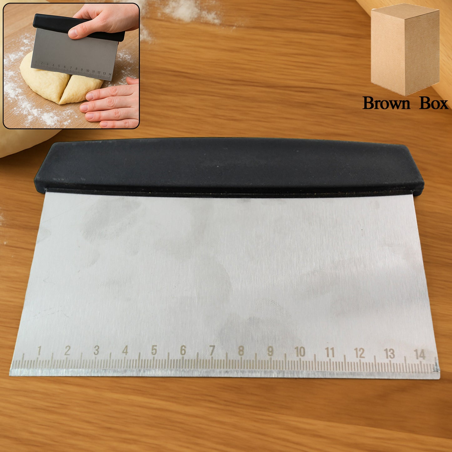 Premium Stainless Steel Dough Scraper (1 Pc) - Happy Price - Image 6