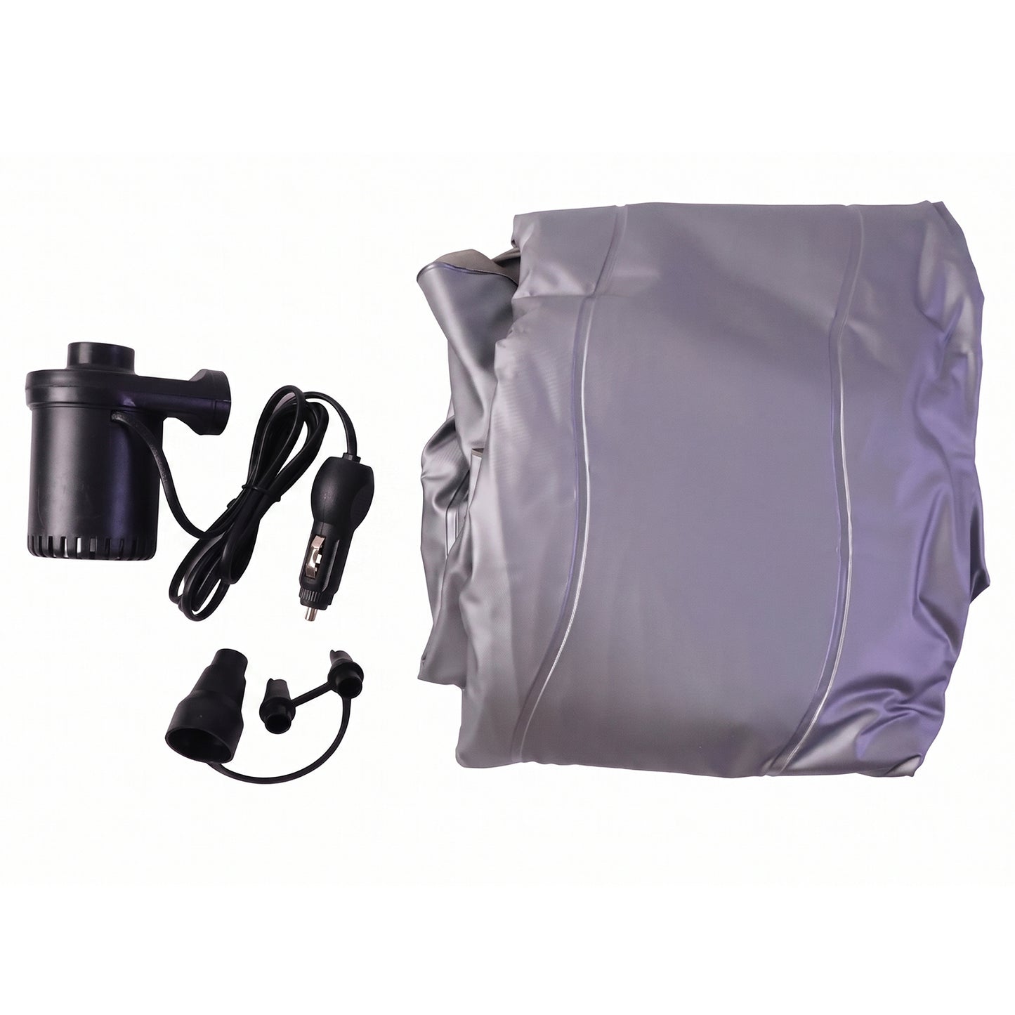 Grey Portable Car Air Bed with Pump & Pillows for SUV Travel - Happy Price - Image 4