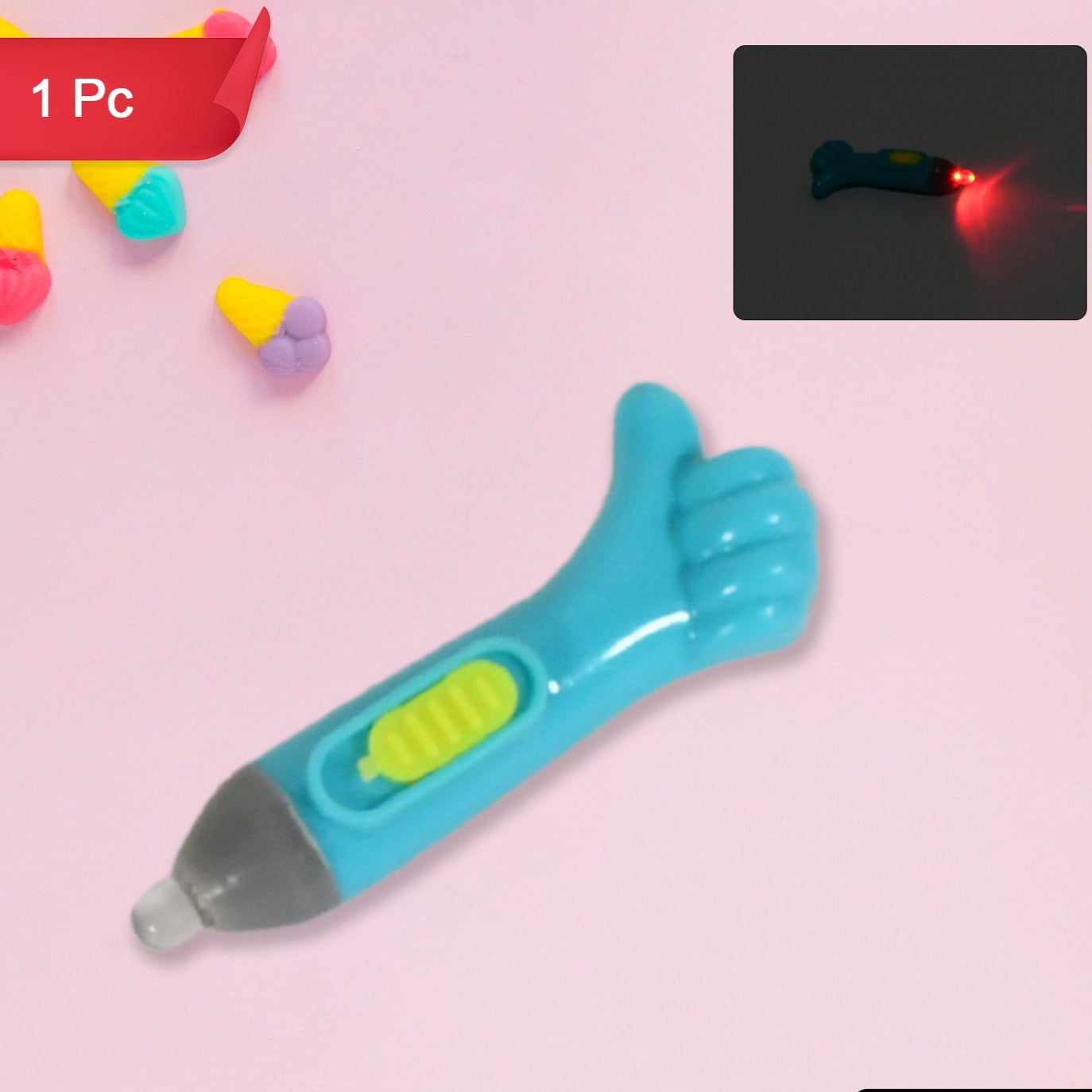 Thumb Shaped Light Lightning Keychain Lightning Toy Thumb Shape Led Light. - Happy Price - Image 1
