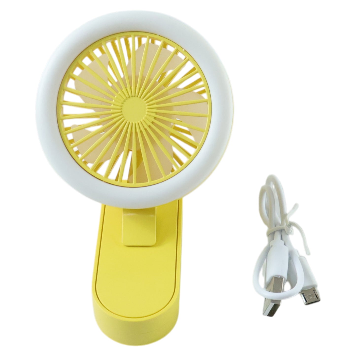 Compact Rechargeable Mini Fan with LED Light - USB Powered Personal Cooler (1 Pc) - Great Price - Image 4