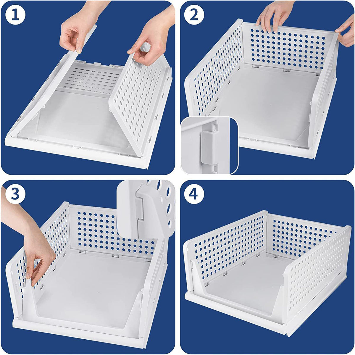 Clothes Organizer 4 Layer Drawer For Wardrobe Cupboard Organizer For Clothes Foldable And Stackable Closet Organizer Drawer Organizer For Clothes Multi Purpose Plastic Drawer - Happy Price - Image 6