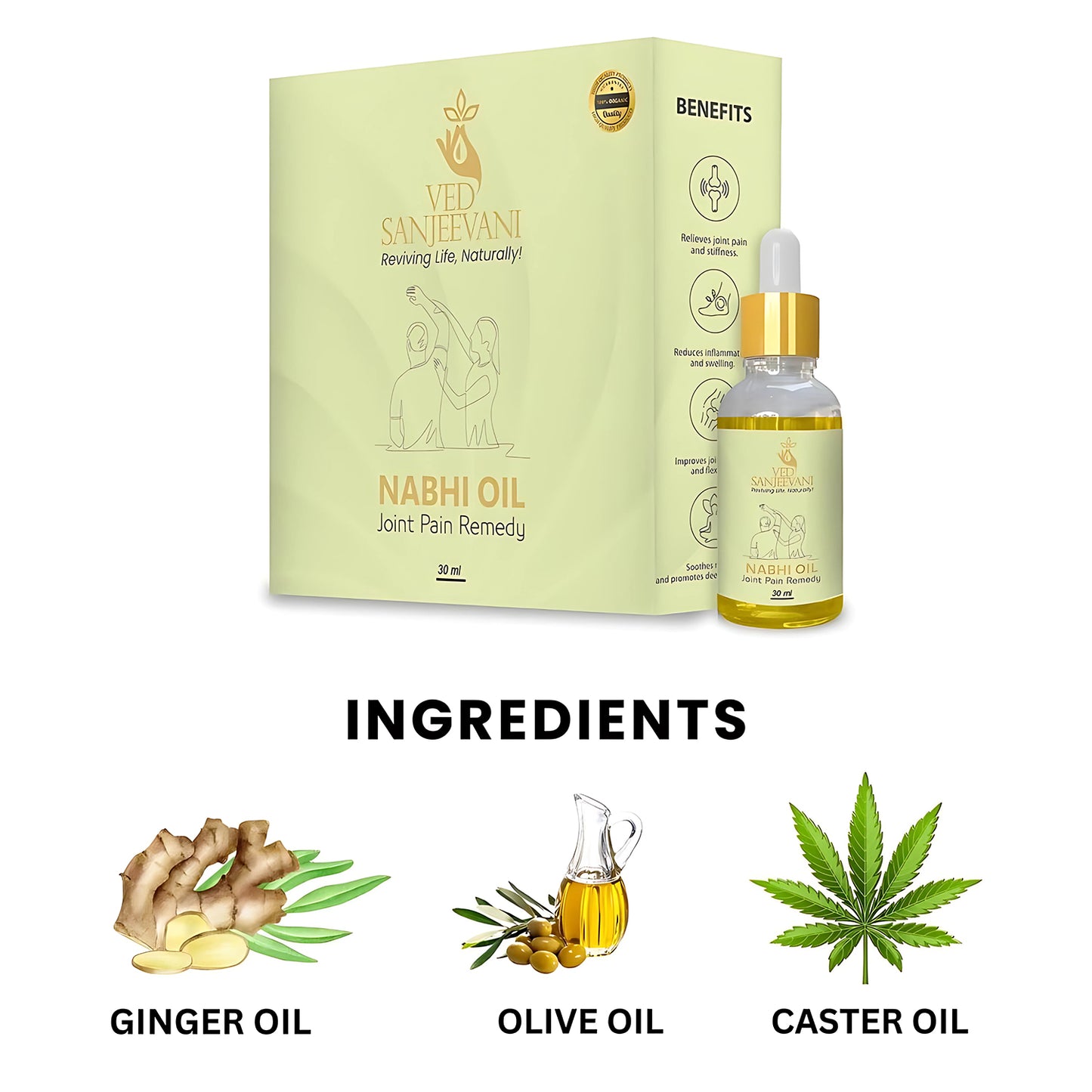 Ved Sanjeevani Nabhi Oil For Joint Pain Relief (30ml 1 Pc) - Happy Price - Image 6