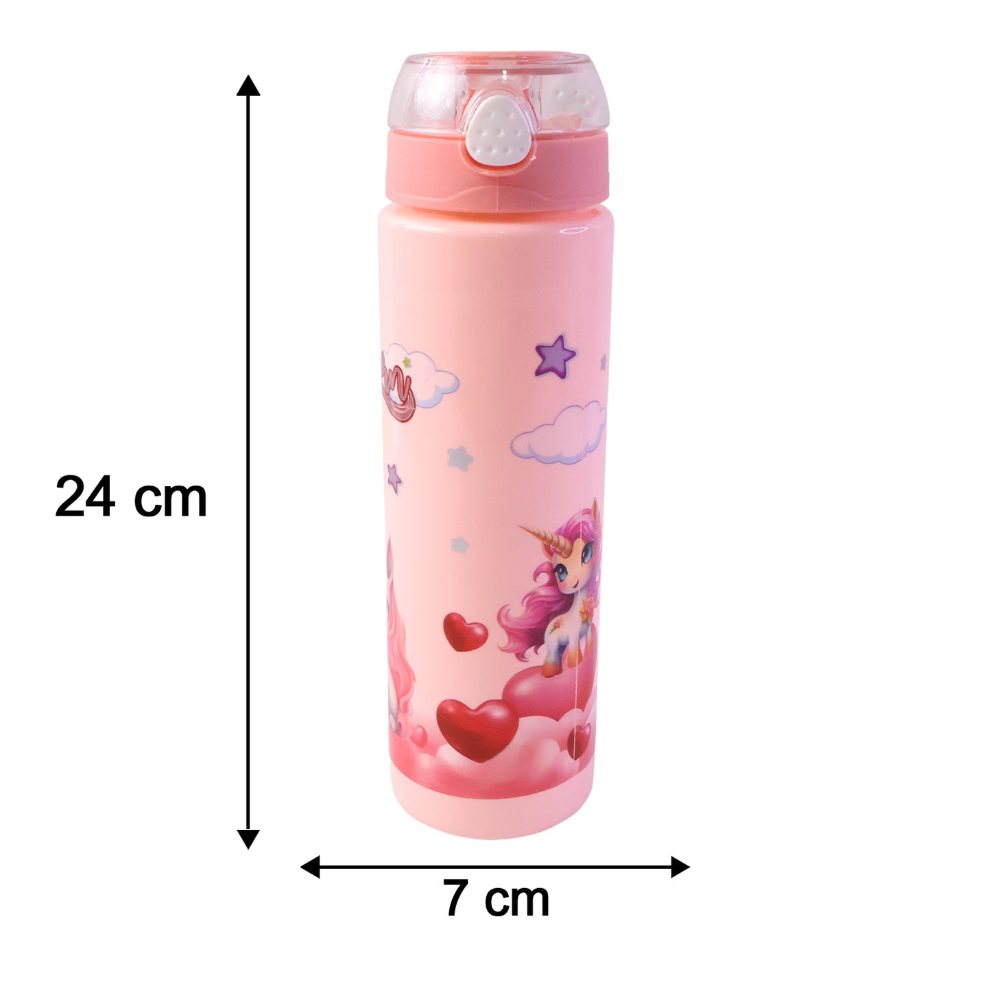 Kids Cartoon Water Bottle with Flip Lid and Straw - 500 ML, 1 Pc - Great Price - Image 5