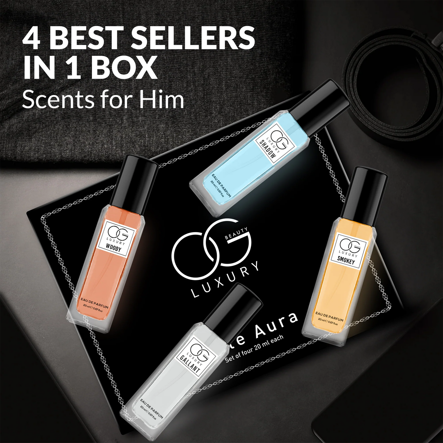 Luxury Perfume Gift Set - 4 Pc Collection (20 ML Each) - Unisex Fragrances - Happy Price - Image 5